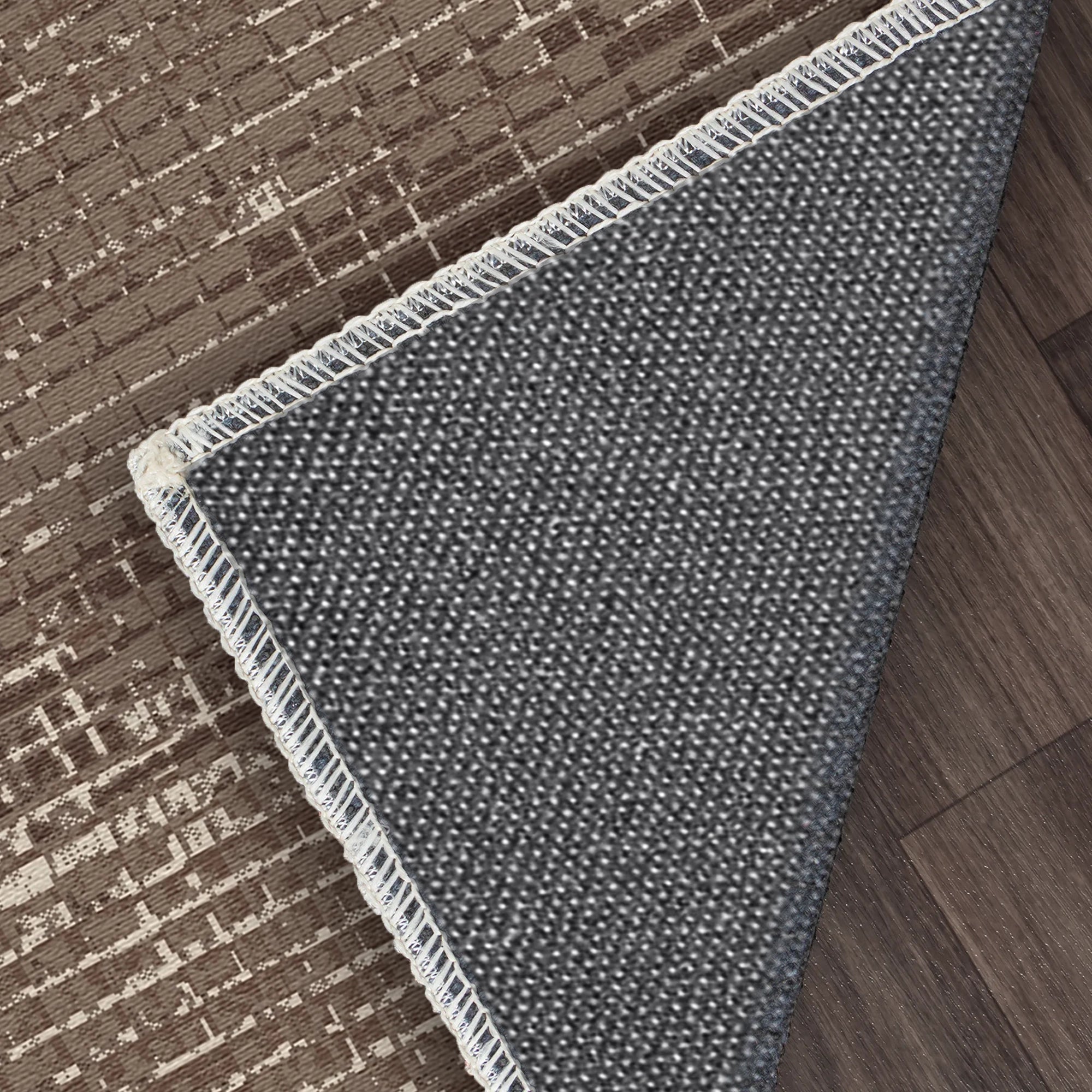 Cocoa Matrix Mosaic Abstract Rug