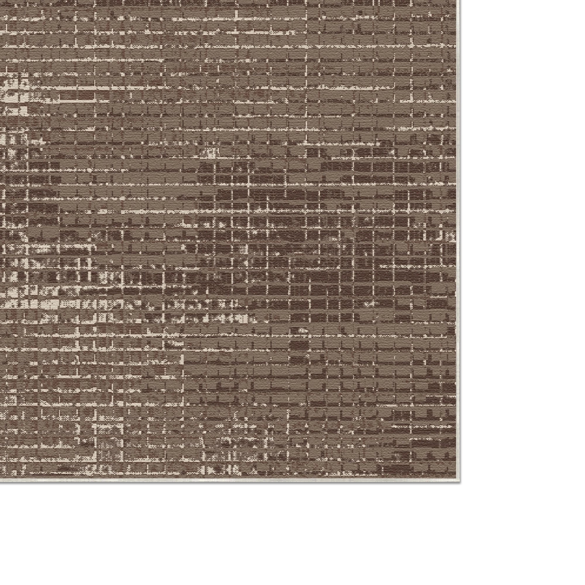 Cocoa Matrix Mosaic Abstract Rug