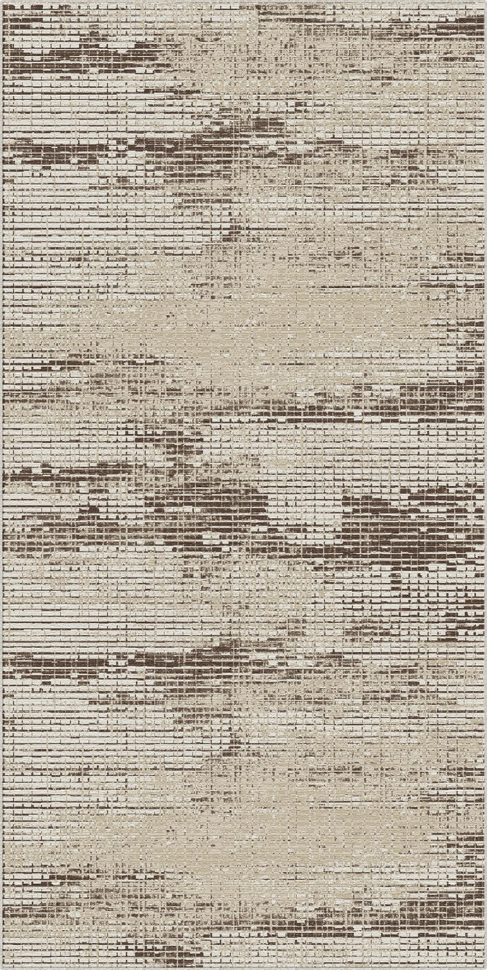Tappeto Astratto a Mosaico Glitch Espresso