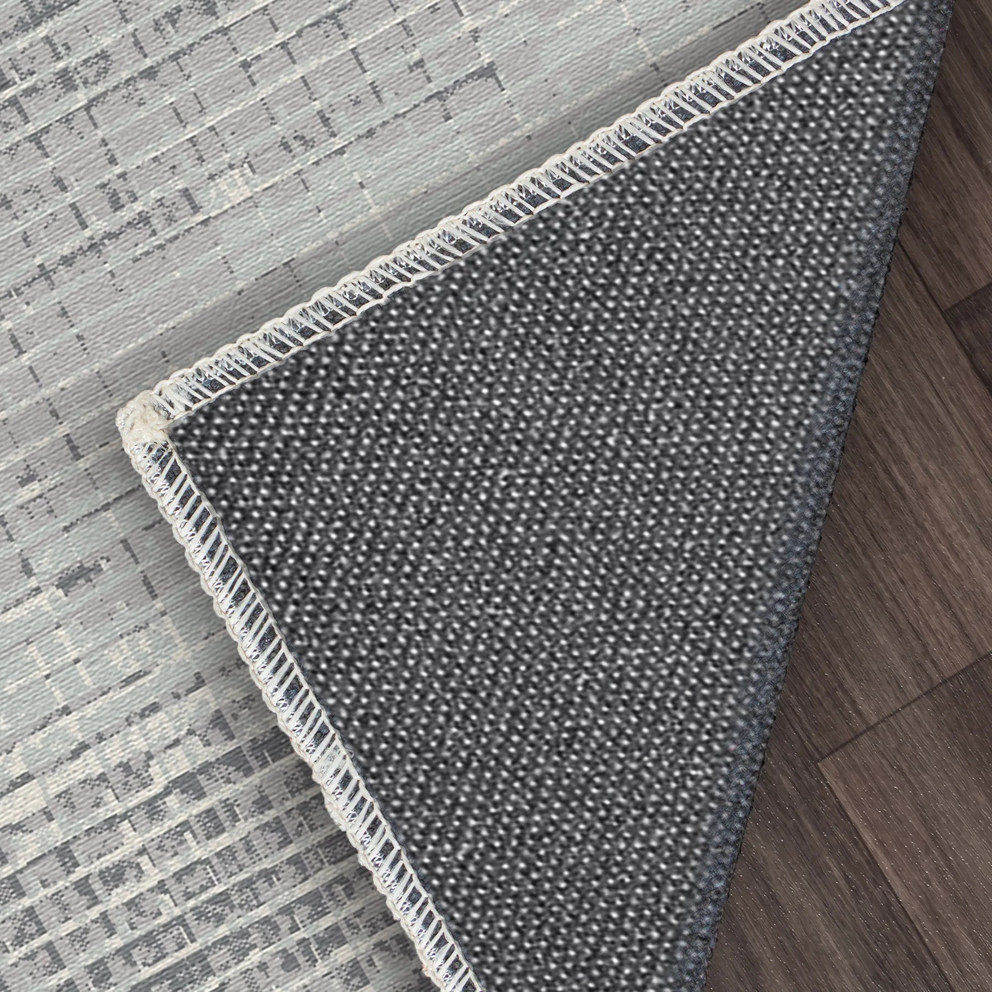 Graphite Matrix Mosaic Abstract Rug