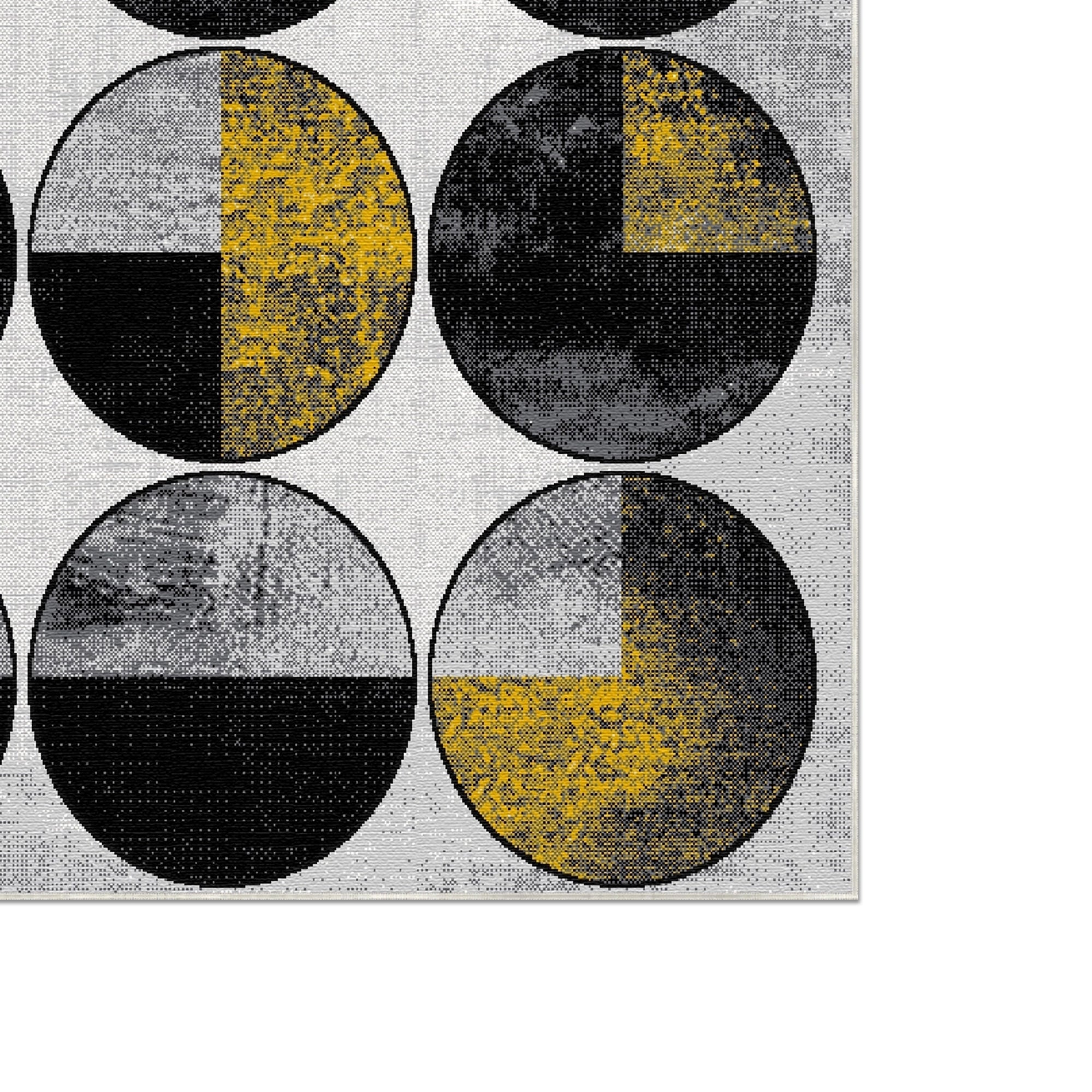 Solar Eclipse Geometric Abstract Rug