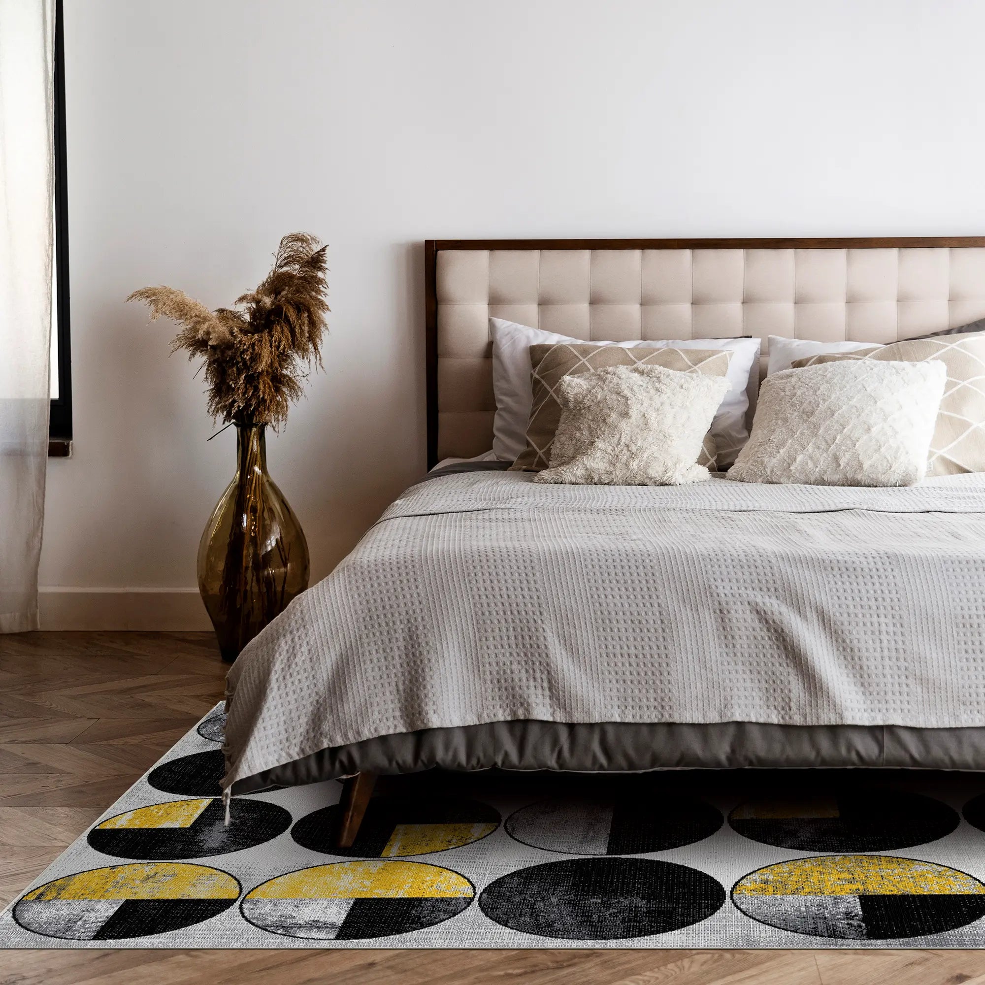 Solar Eclipse Geometric Abstract Rug