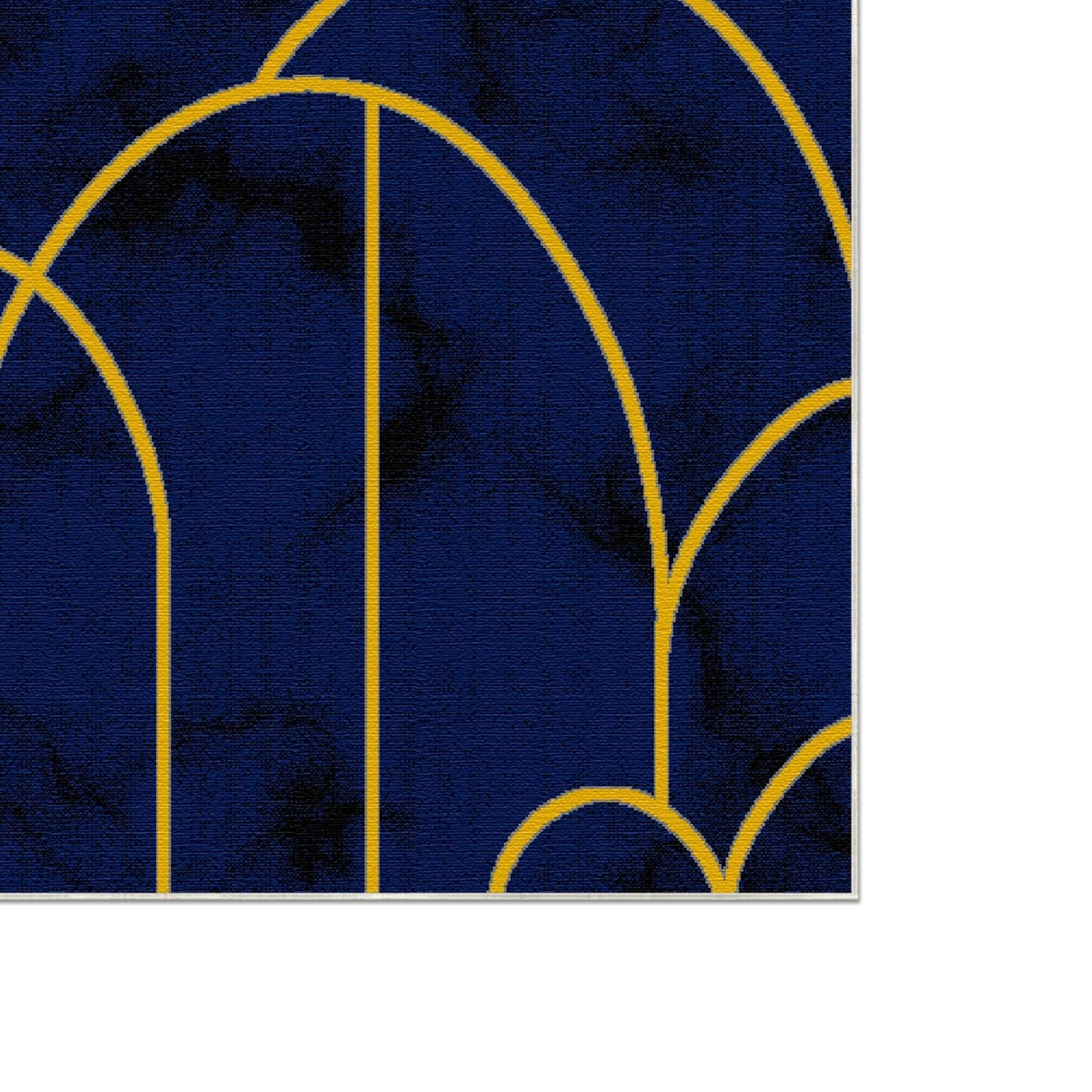 Sapphire Arches Gold Geometric Rug