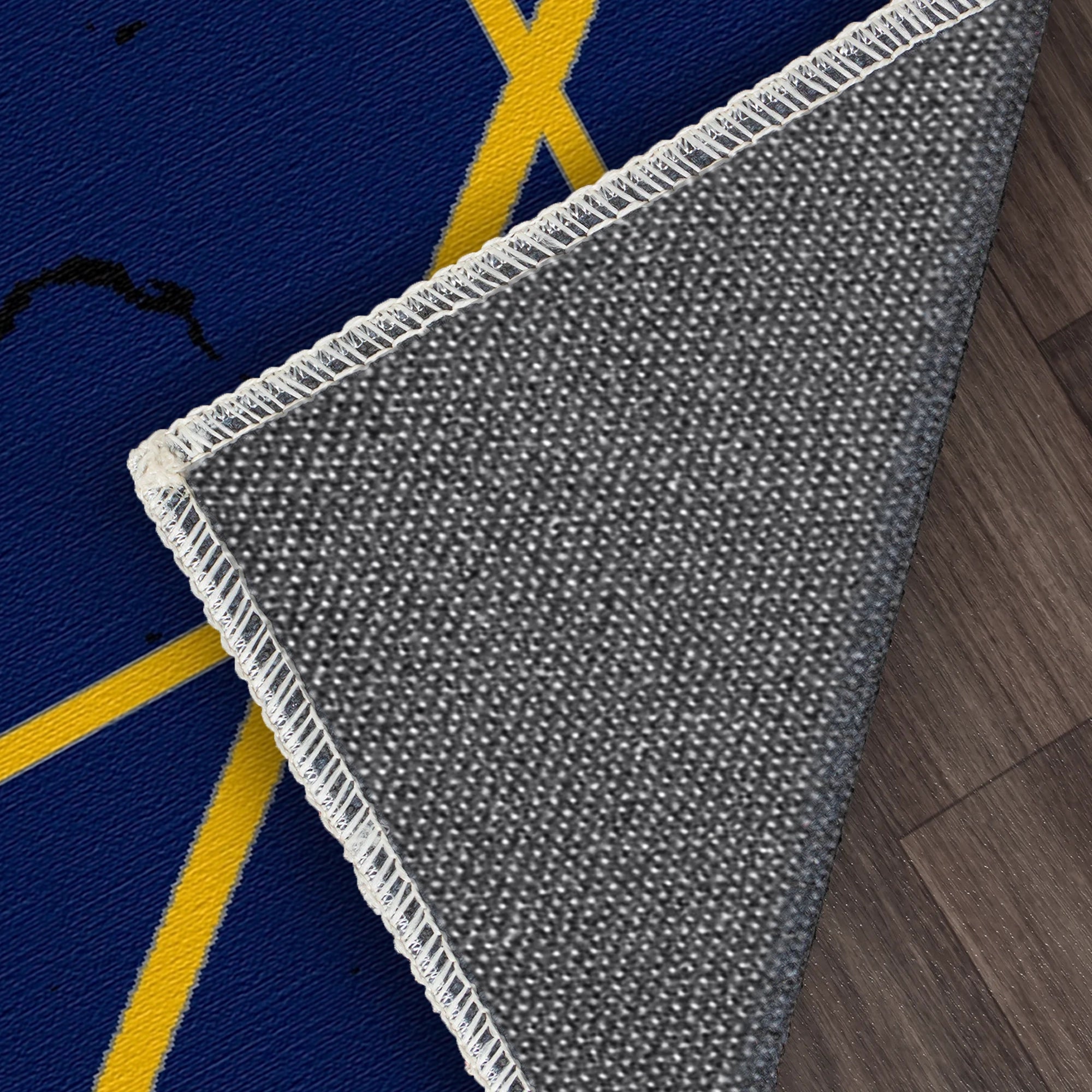Sapphire Diamond Gold Geometric Rug