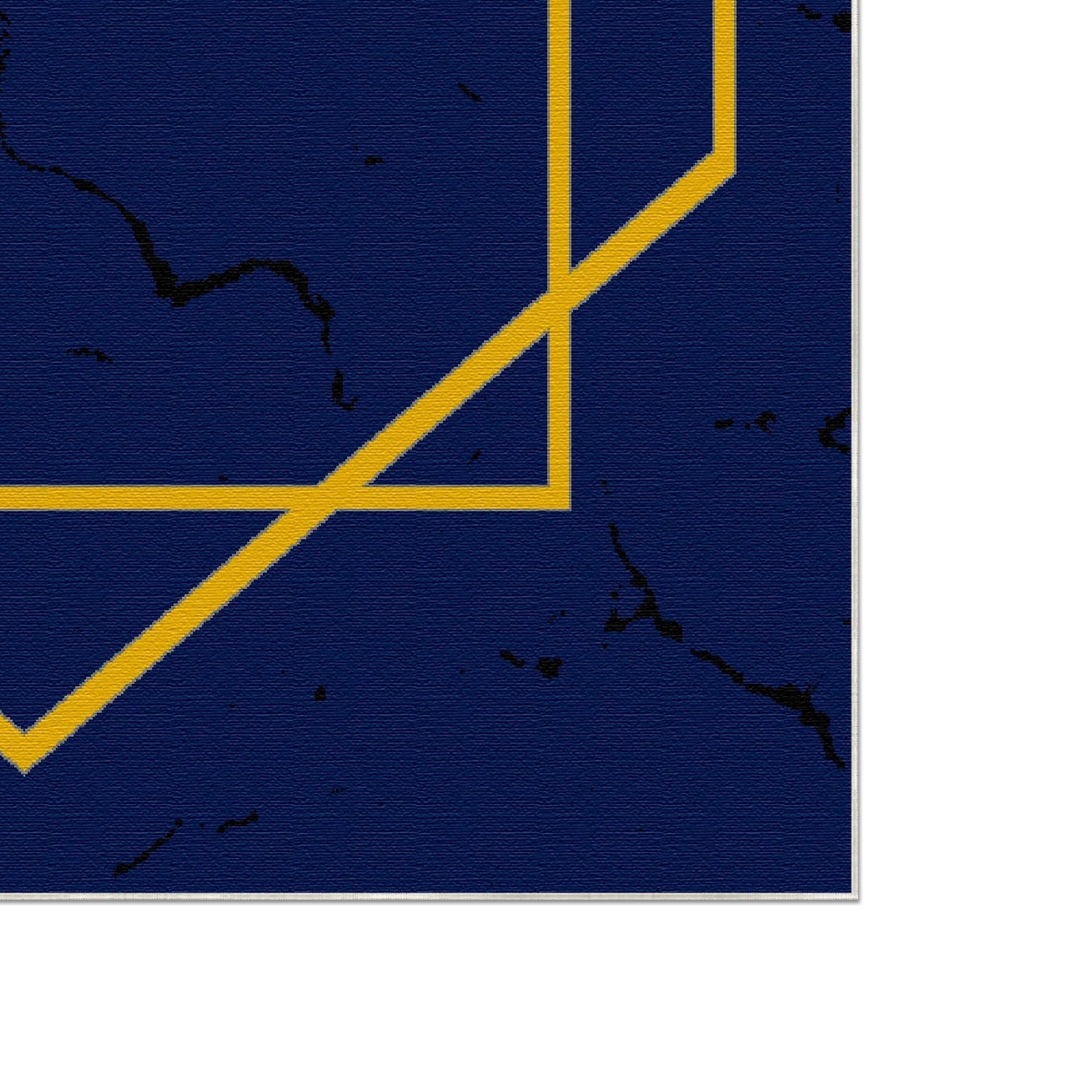 Sapphire Diamond Gold Geometric Rug