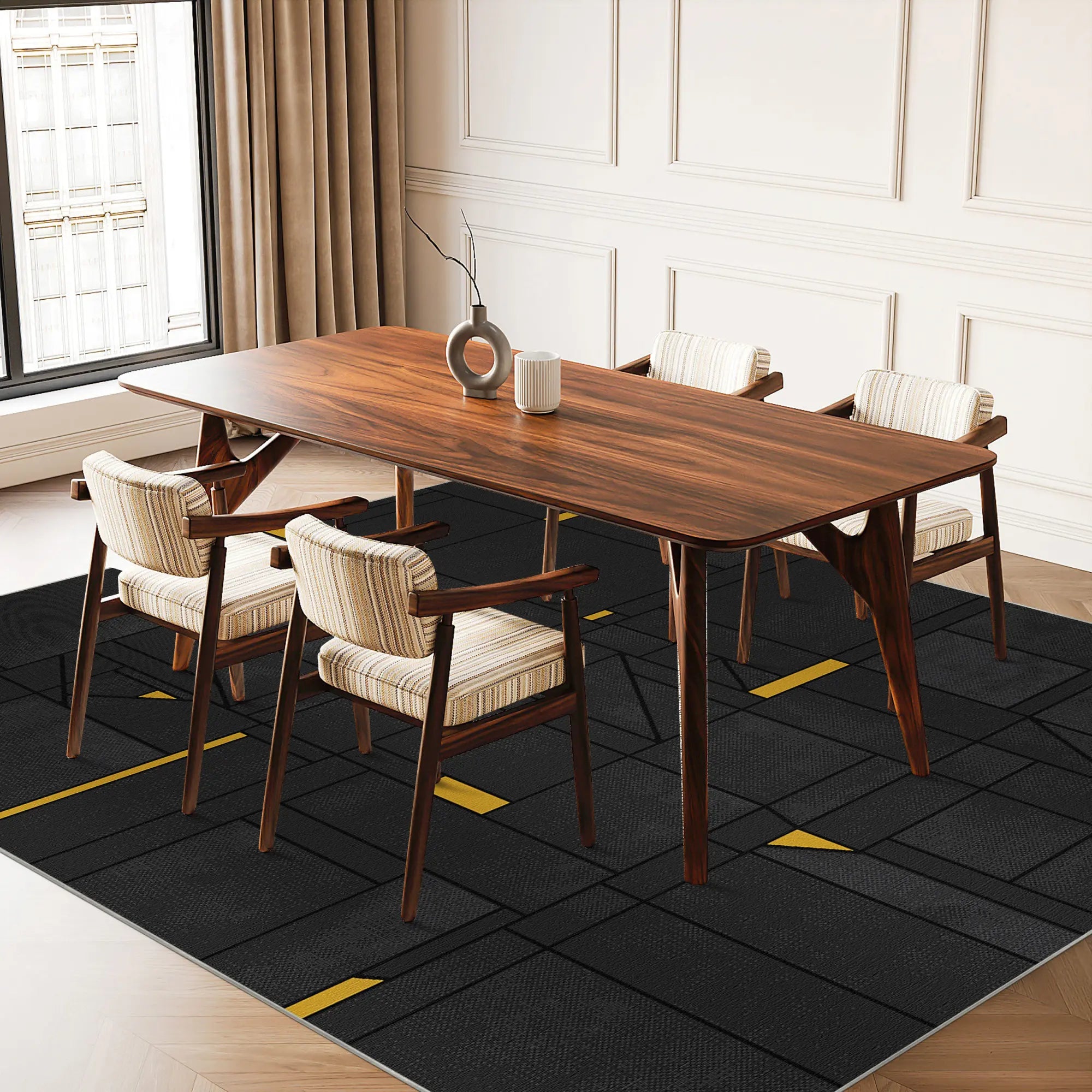 Cyber Axis Midnight & Volt Rug