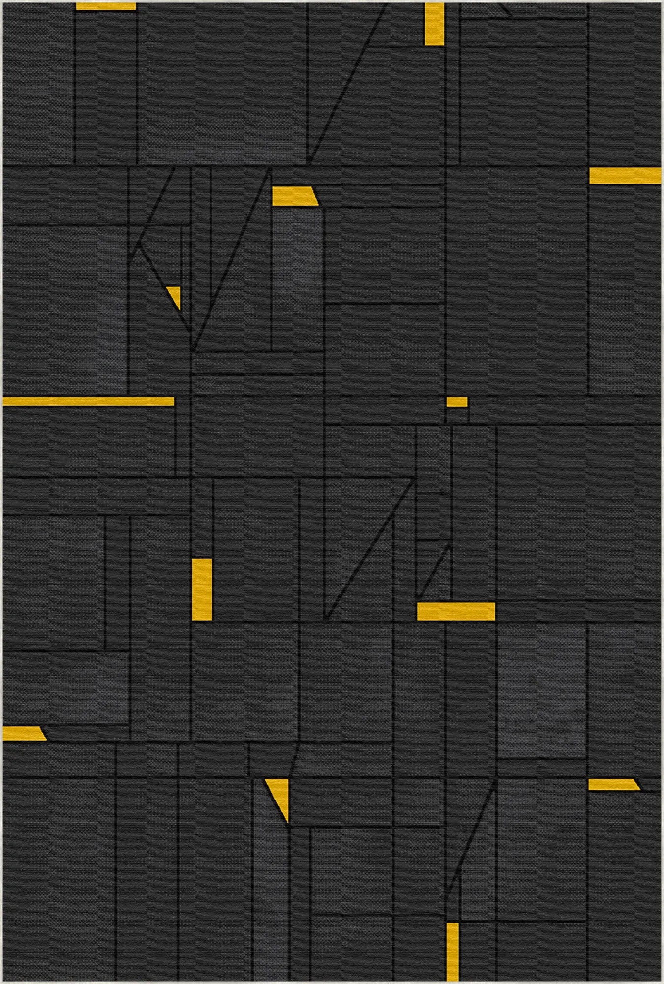 Cyber Axis Midnight & Volt Rug