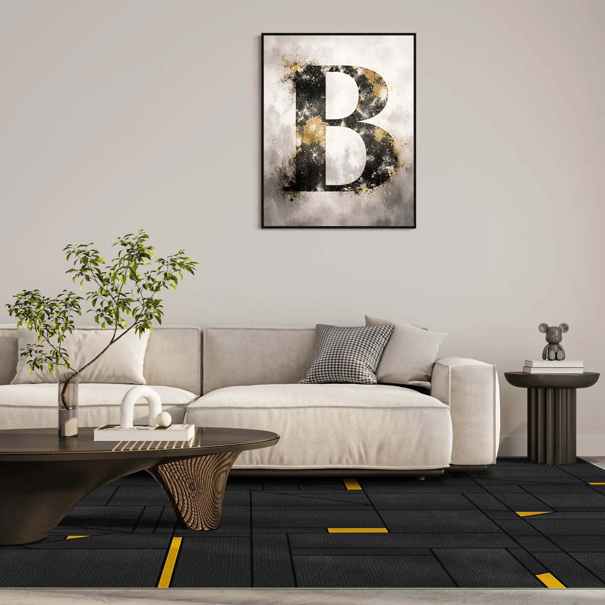 Cyber Axis Midnight & Volt Rug