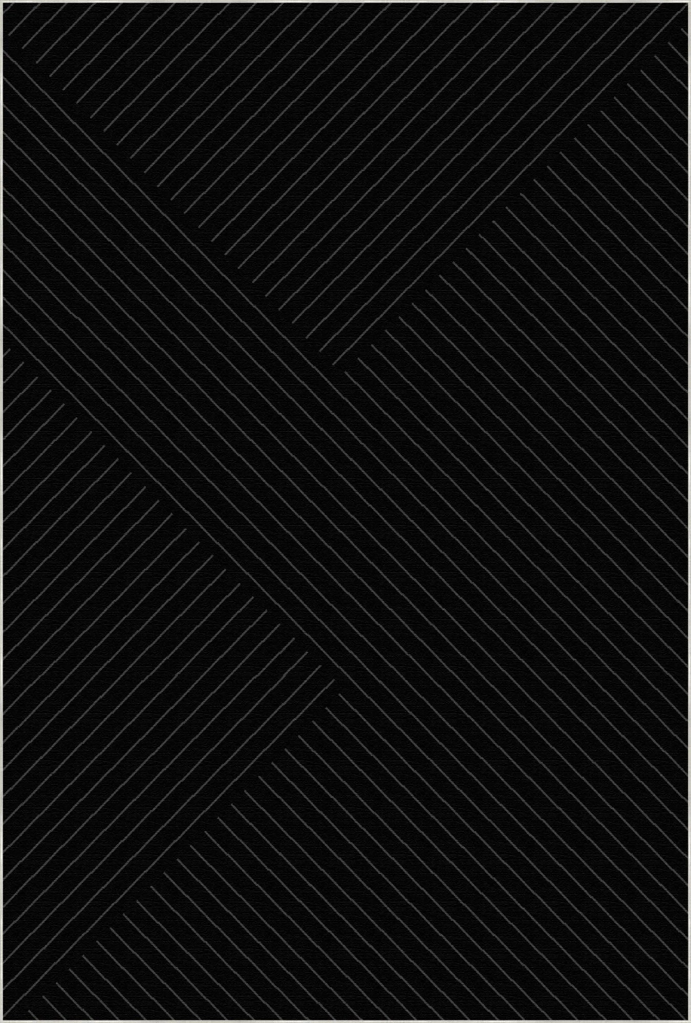 Obsidian Nexus Linear Rug