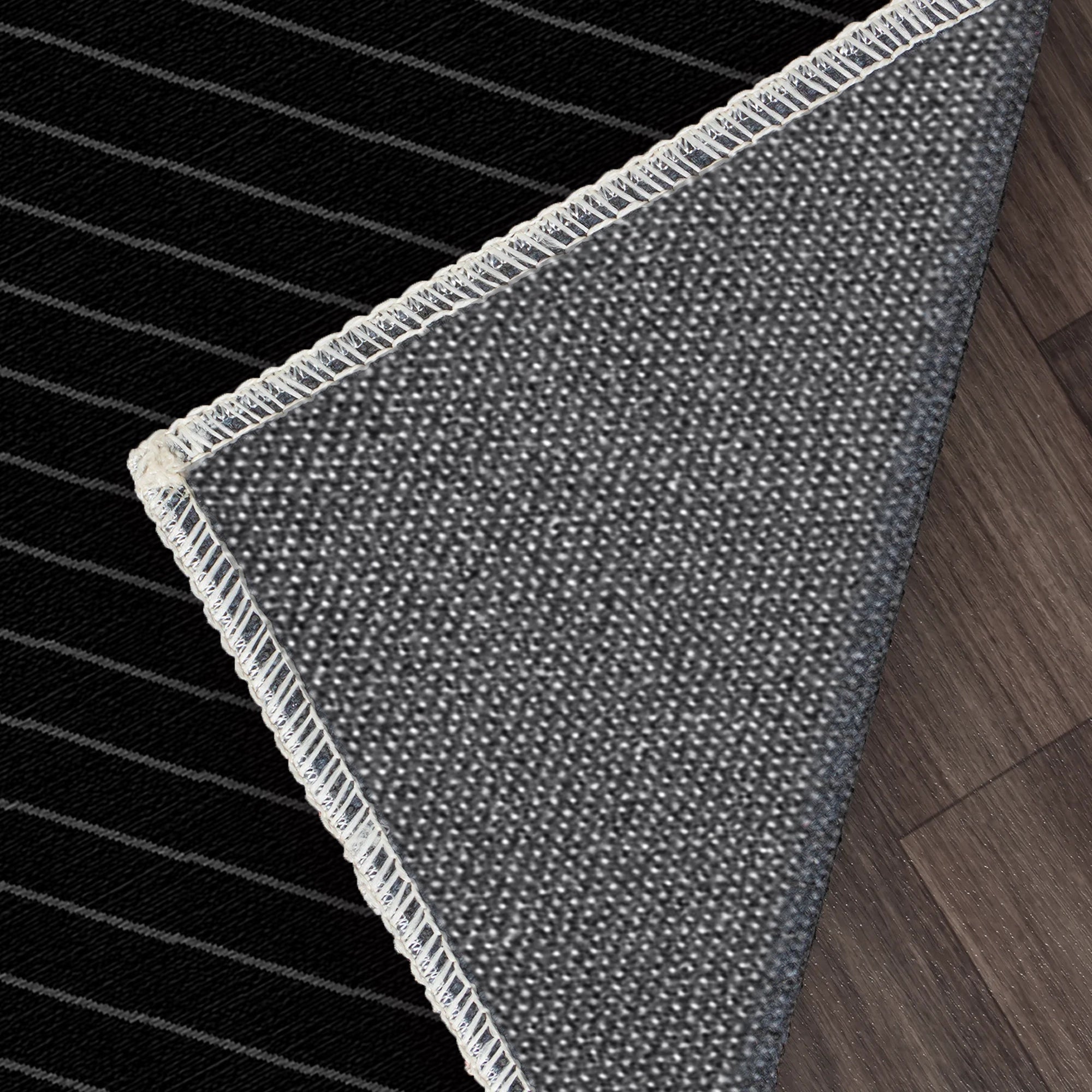 Obsidian Nexus Linear Rug