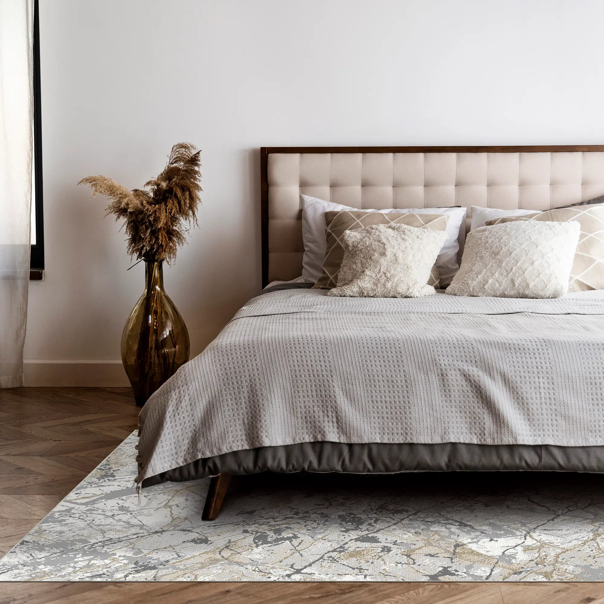 Stellar Fractured Marble Abstract Rug