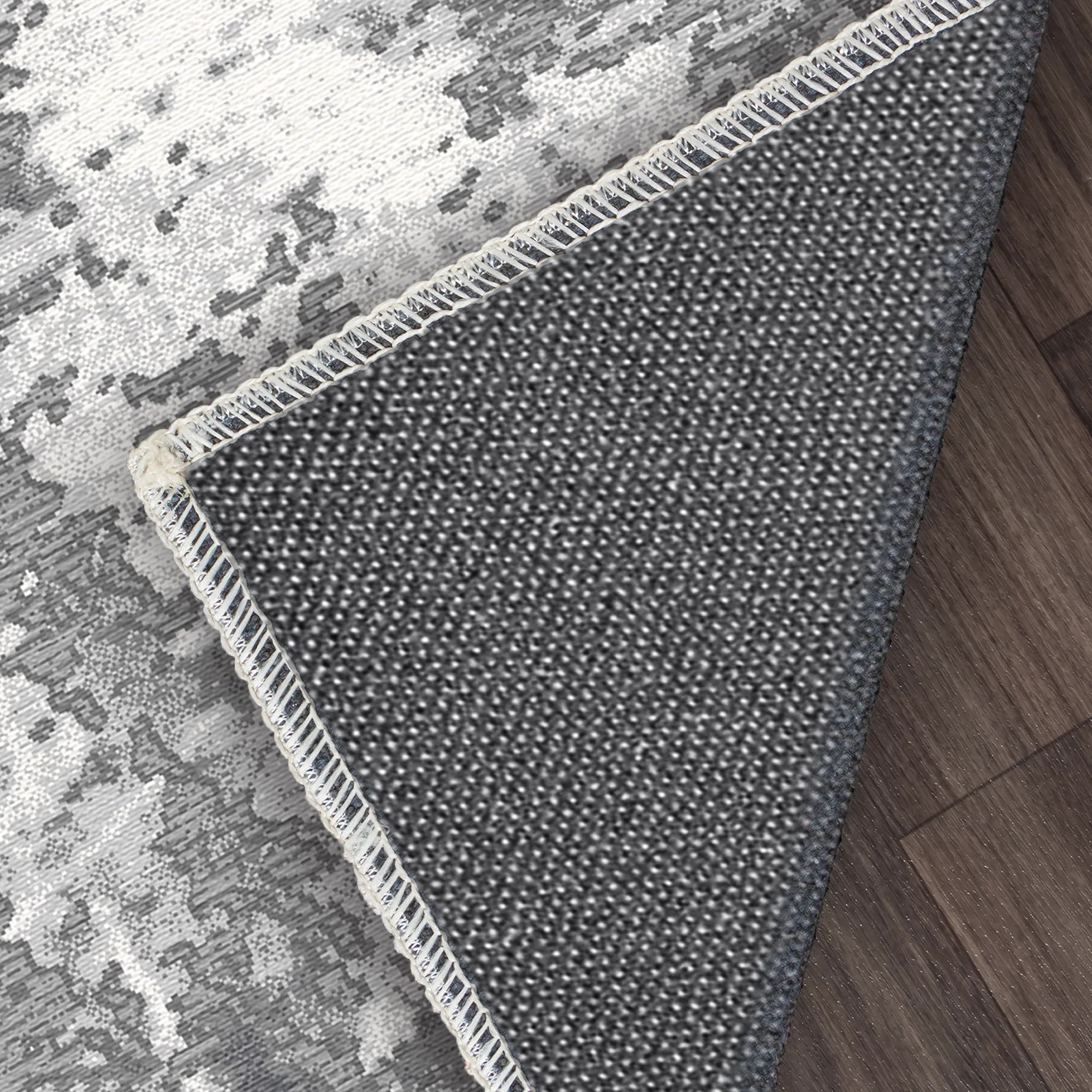 Slate Cloud Patina Abstract Rug