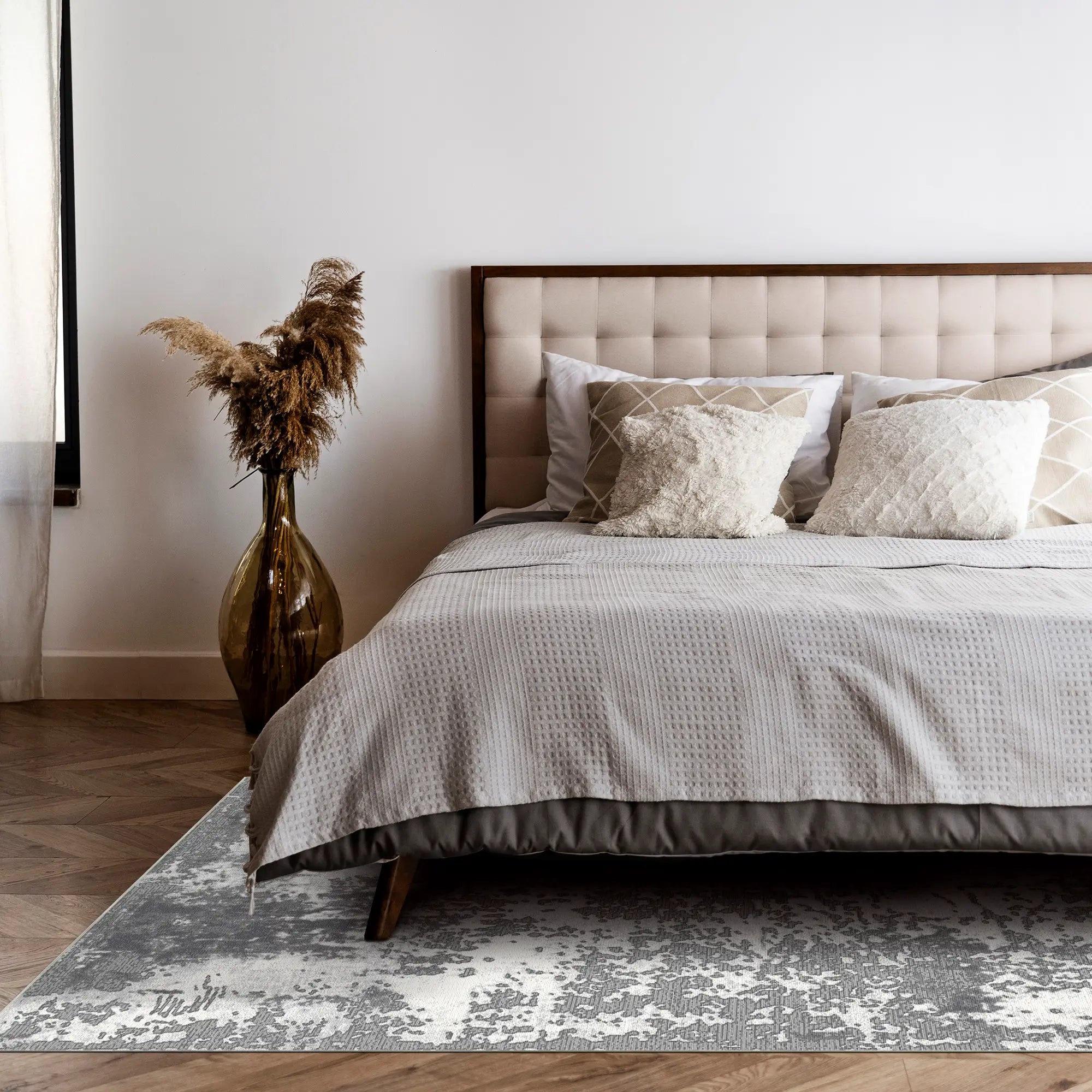 Slate Cloud Patina Abstract Rug