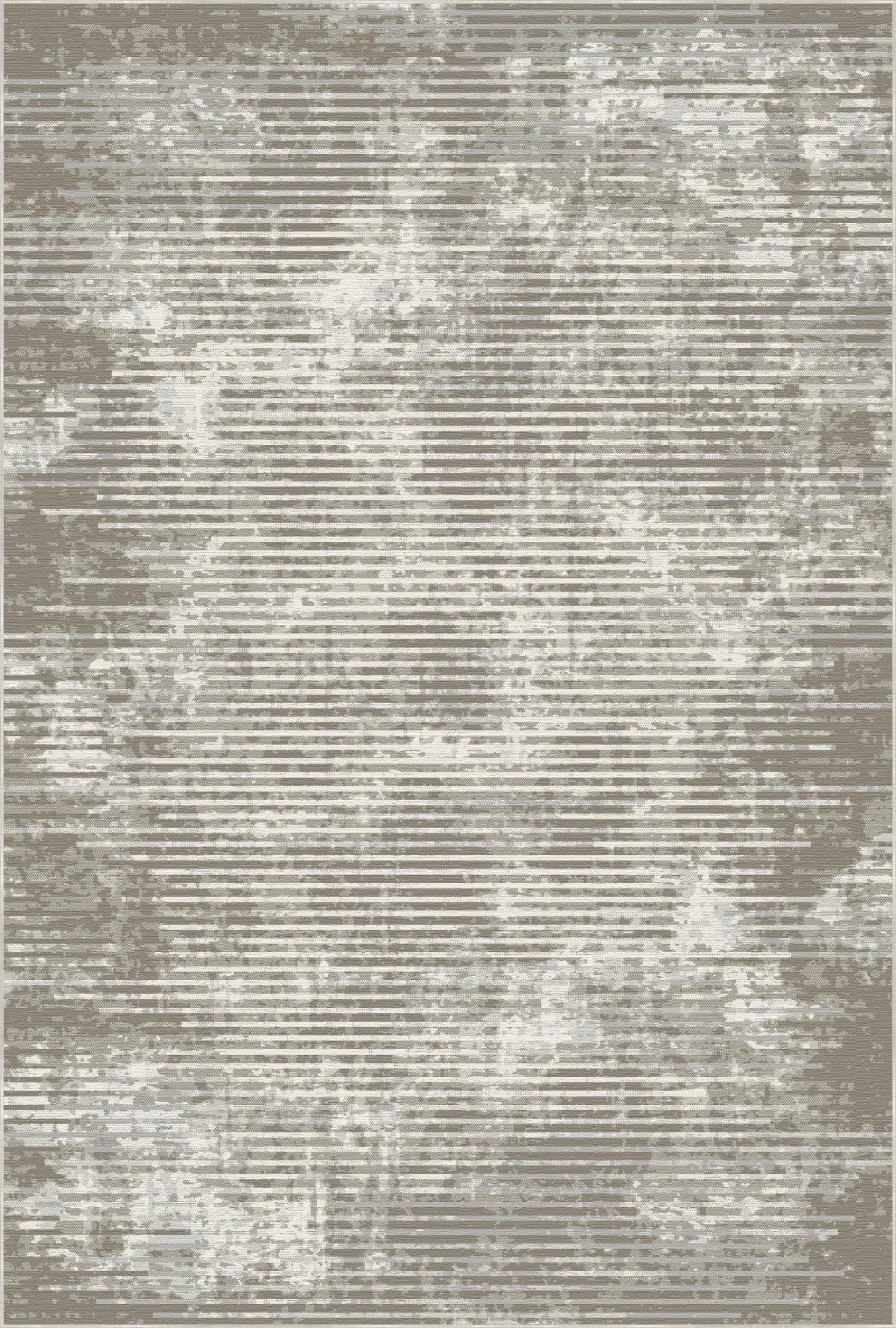 Taupe Horizon Linear Glitch Rug