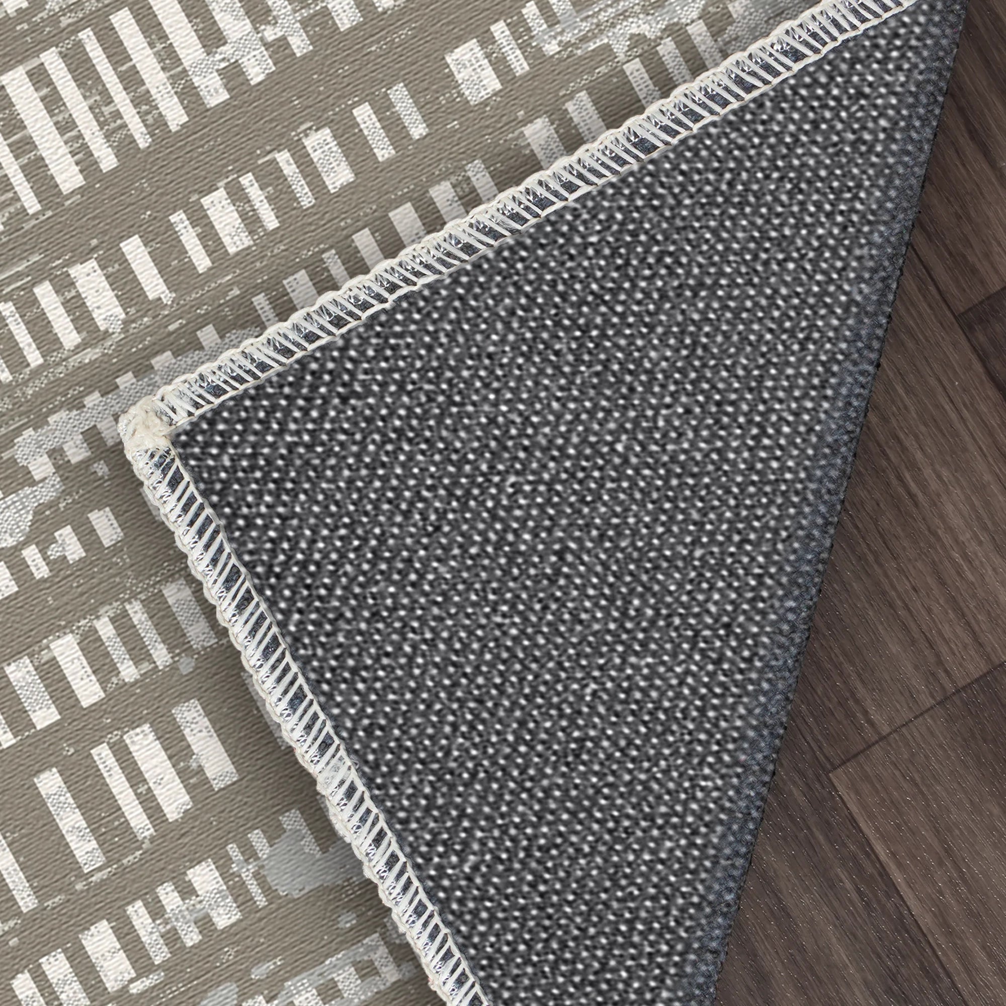 Taupe Signal Digital Glitch Rug