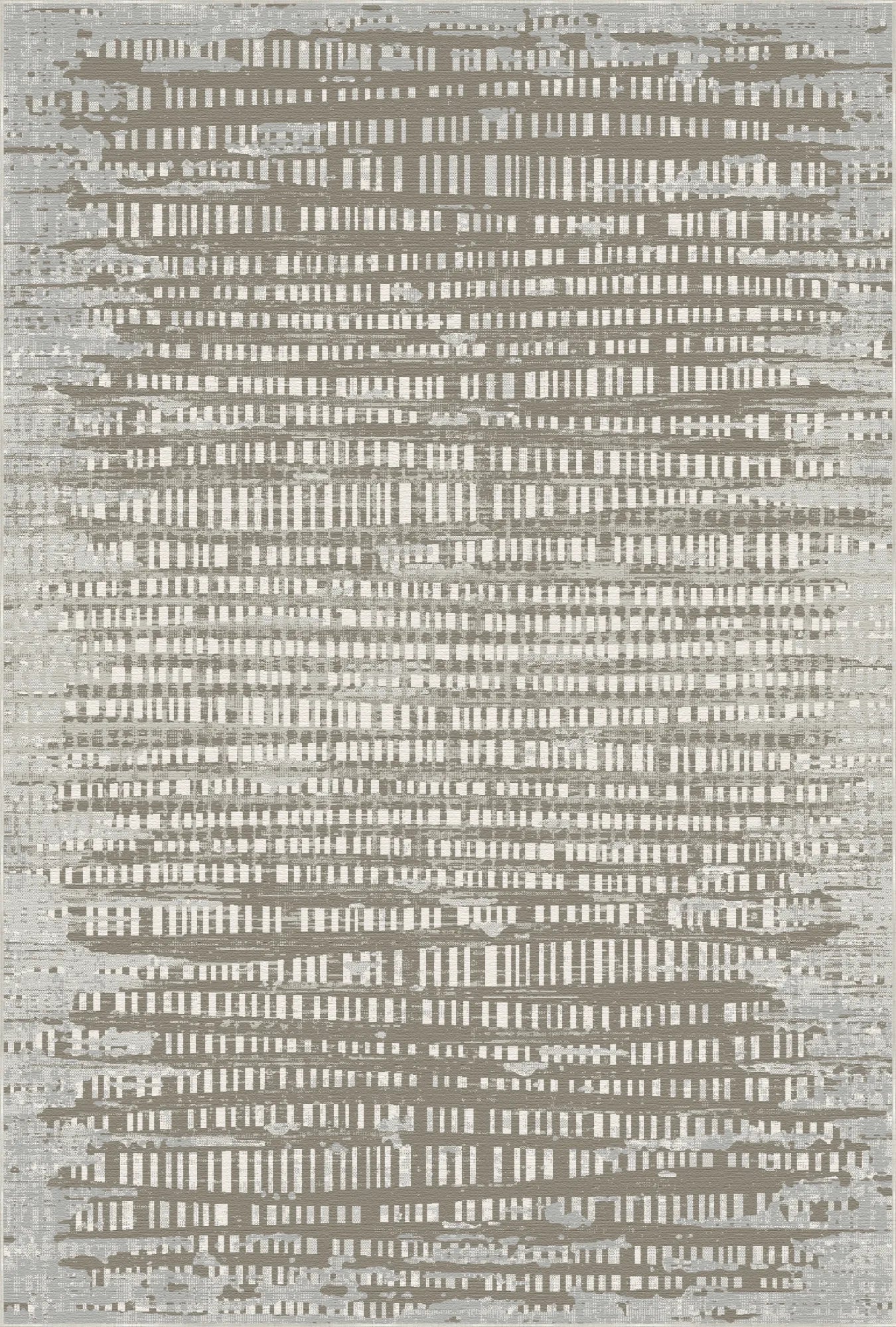 Taupe Signal Digital Glitch Rug