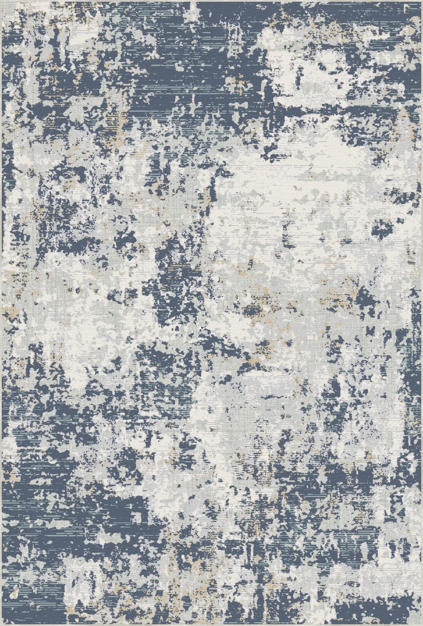 Midnight Aura Distressed Abstract Rug
