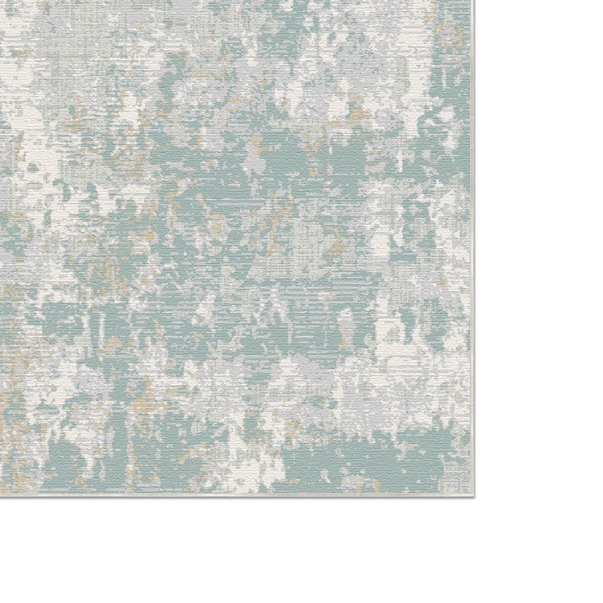 Serene Lagoon Distressed Abstract Rug