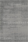Slate Mosaic Banded Geometric Rug Slate Gray