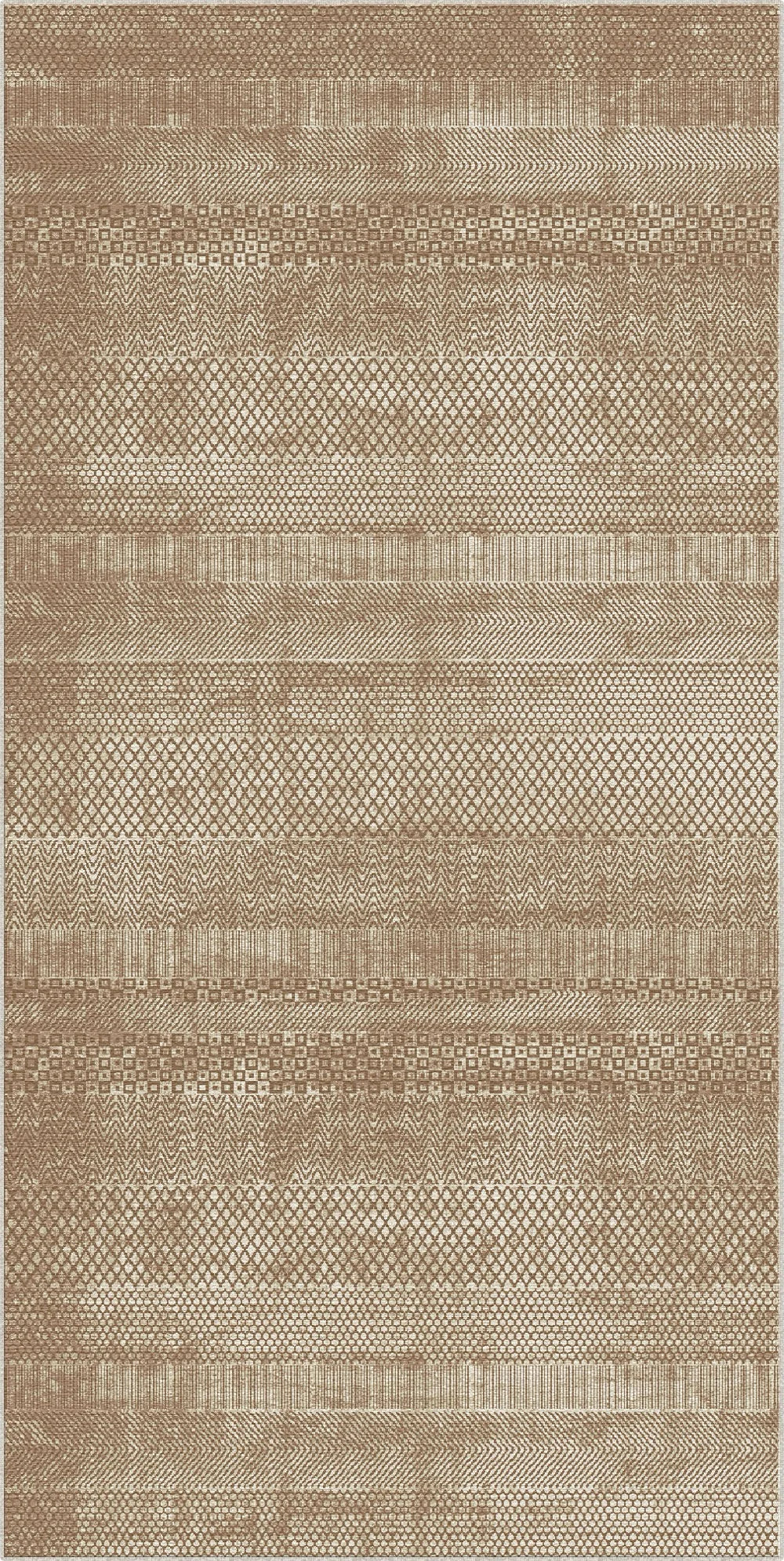 Tappeto Geometrico a Bande Canyon Terra