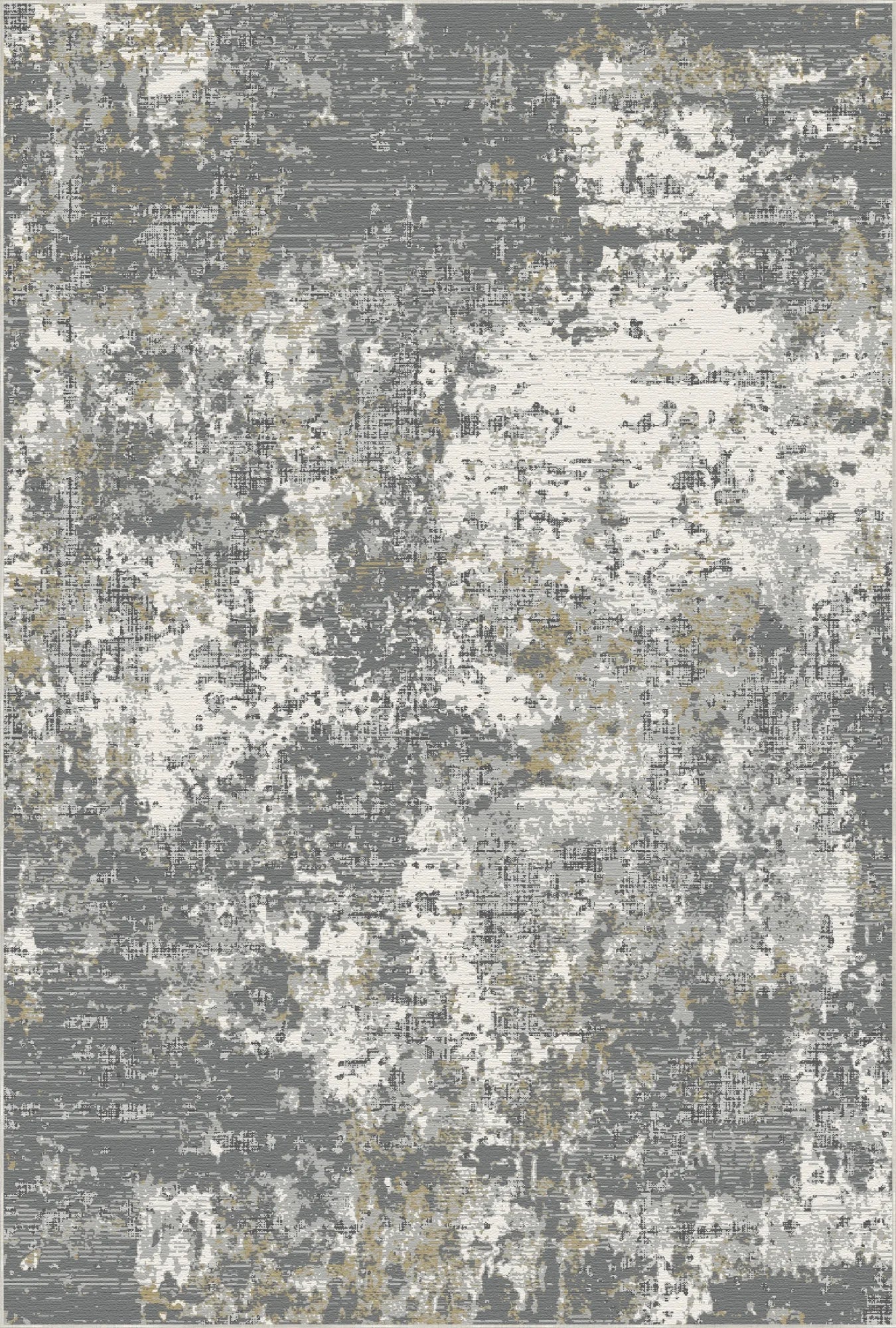 Obsidian Gold Washable Abstract Rug