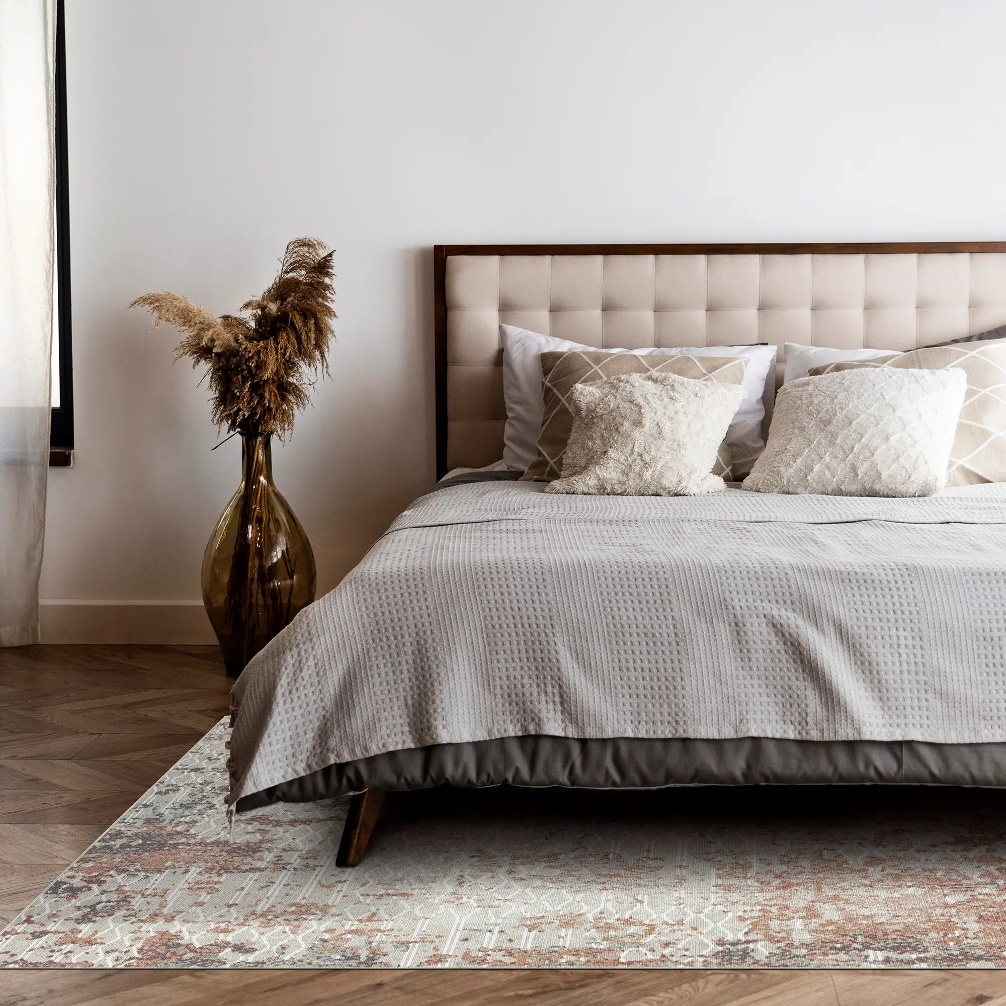 Rust & Slate Fragment Abstract Rug