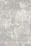 Gilded Ash Washable Abstract Rug Light Gray