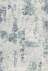 Arctic Tide Distressed Abstract Rug Steel Blue