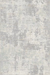 Silver Mist Distressed Abstract Rug Silver