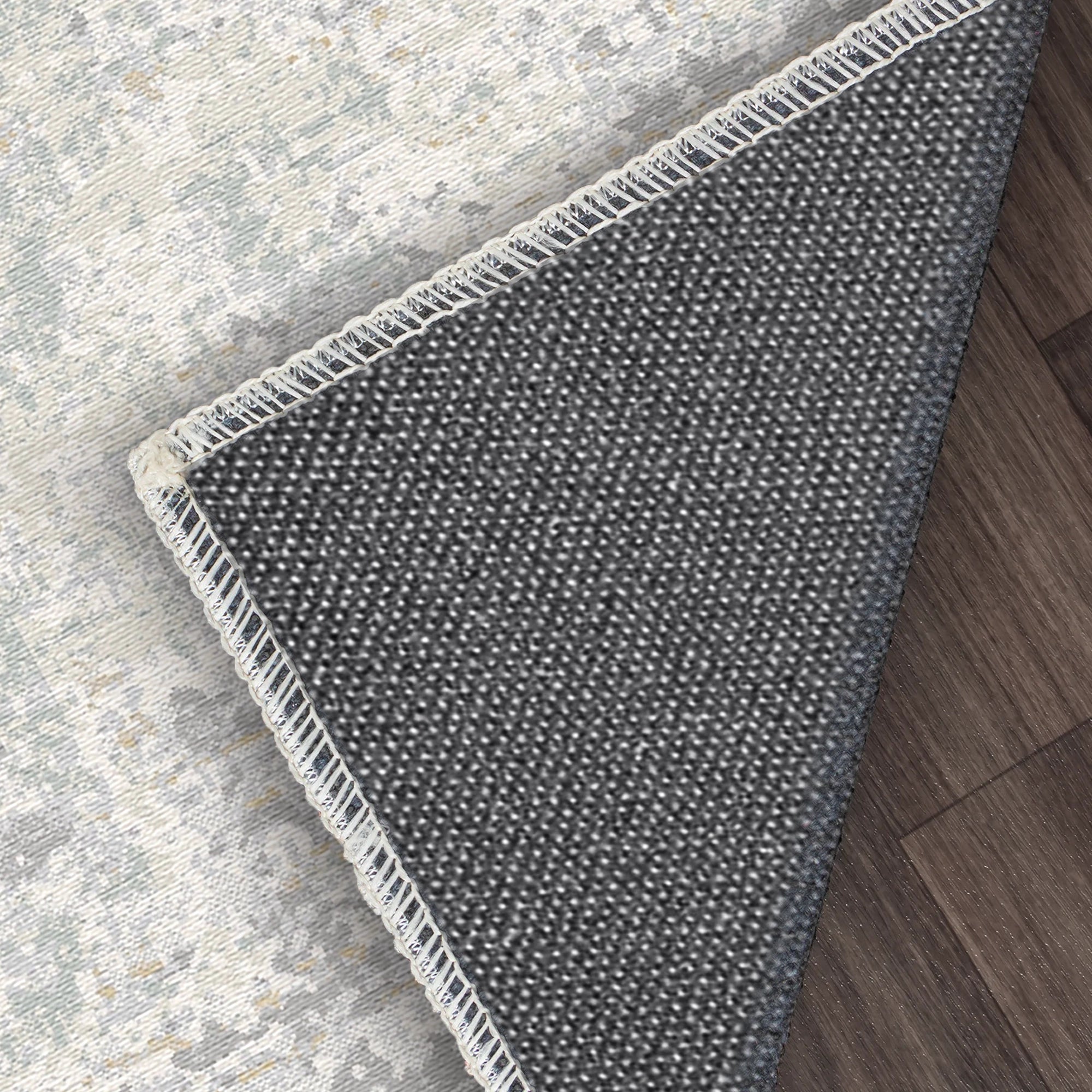 Silver Mist Distressed Abstract Rug