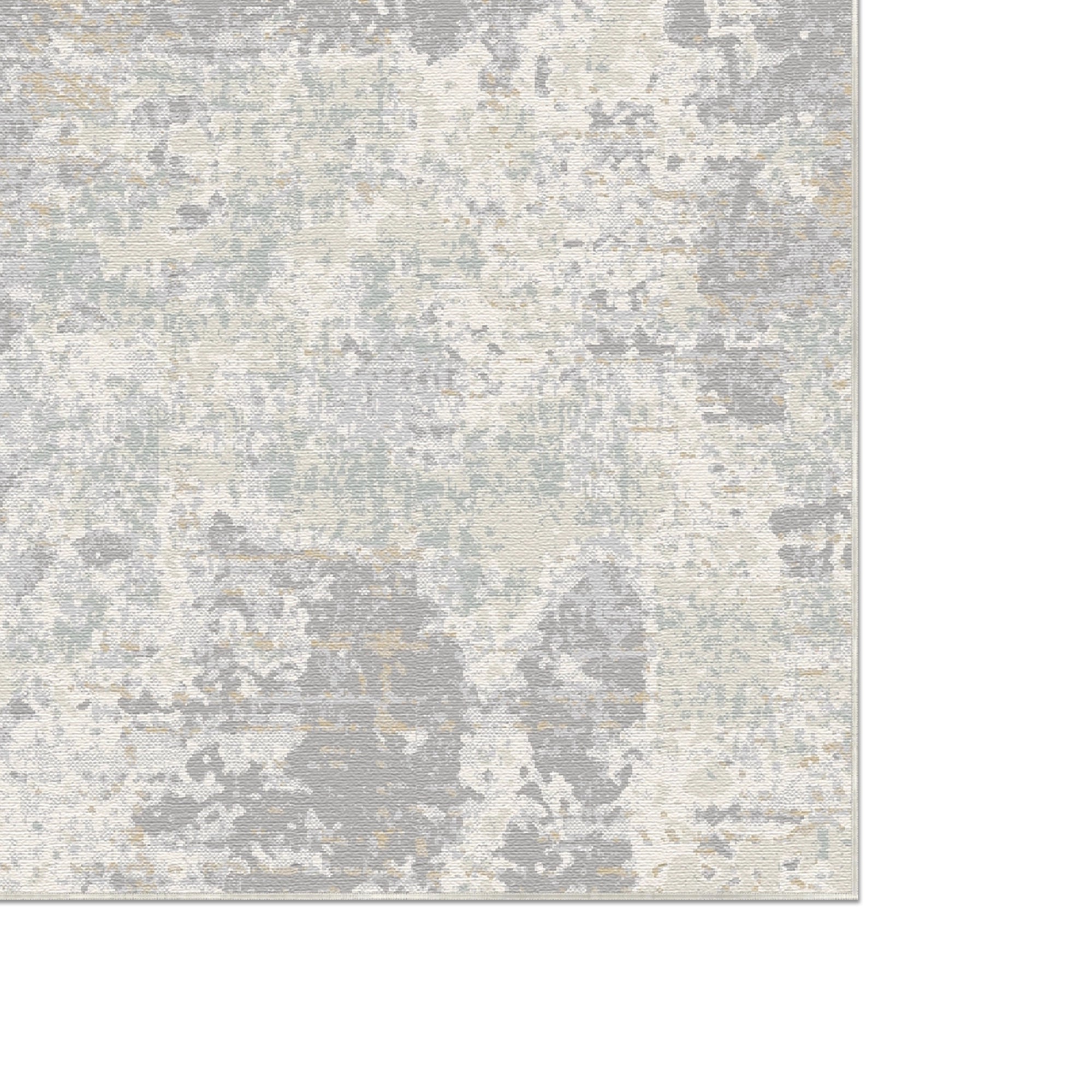 Silver Mist Distressed Abstract Rug