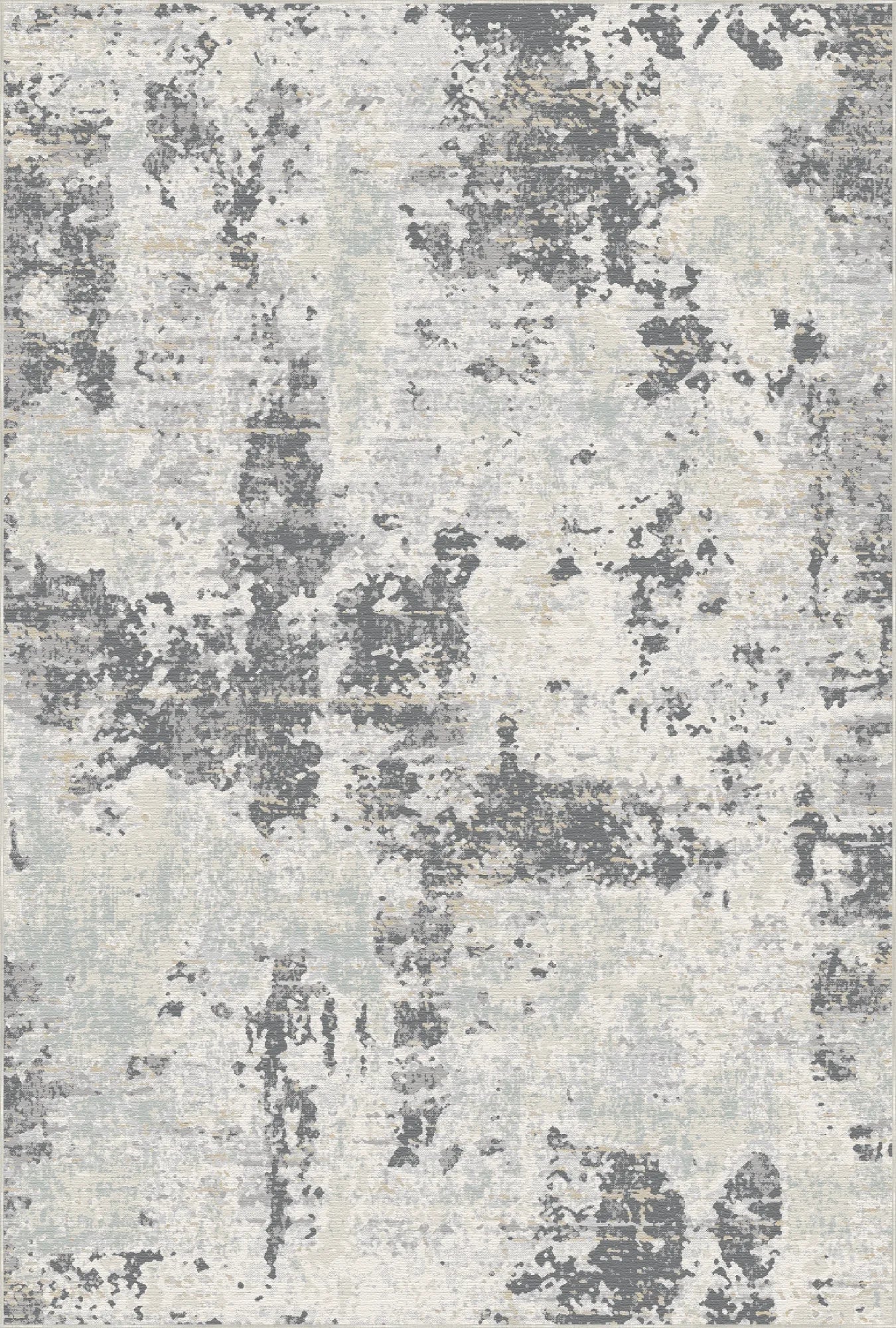 Graphite Drift Distressed Abstract Rug