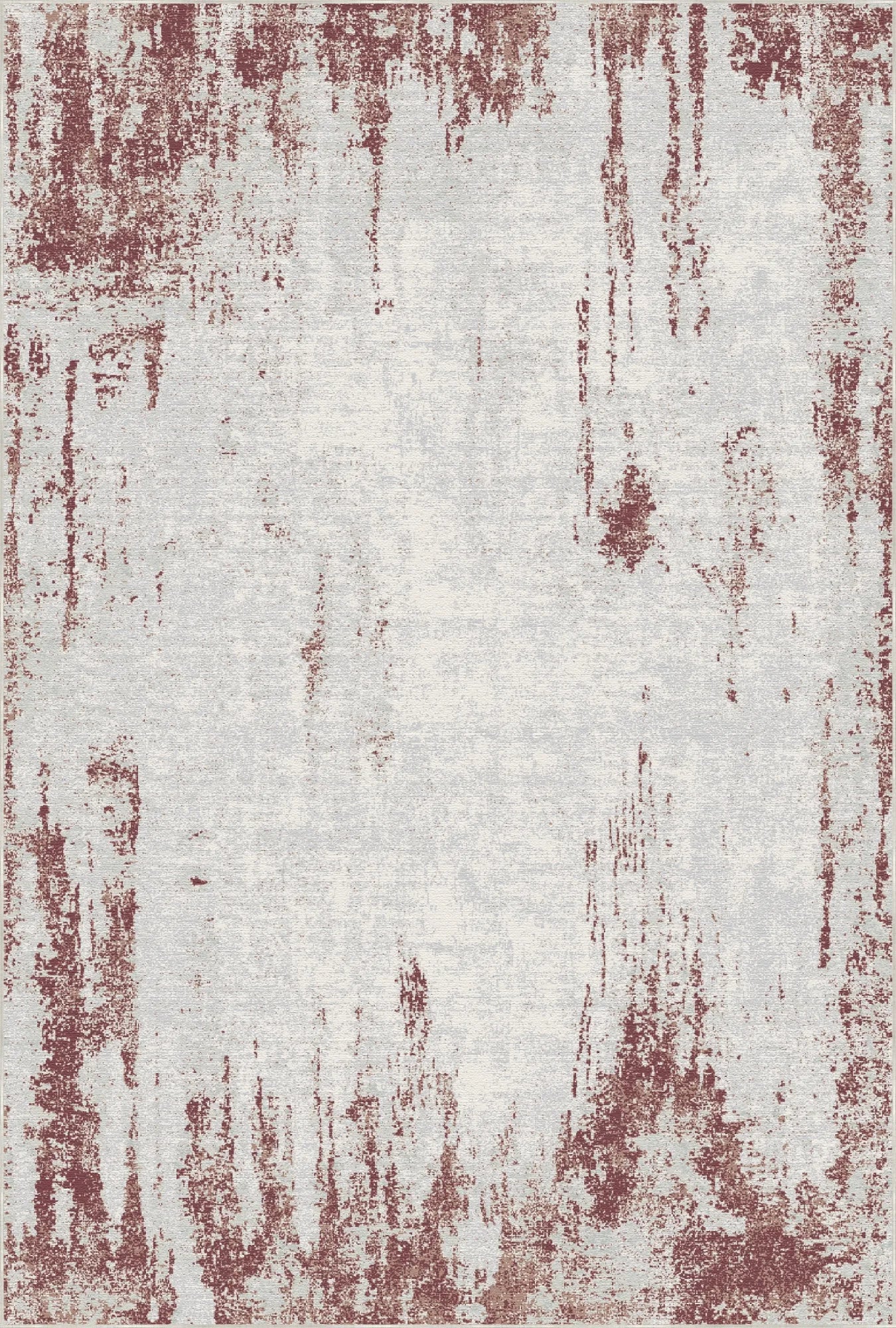 Merlot Drift Distressed Industrial Rug