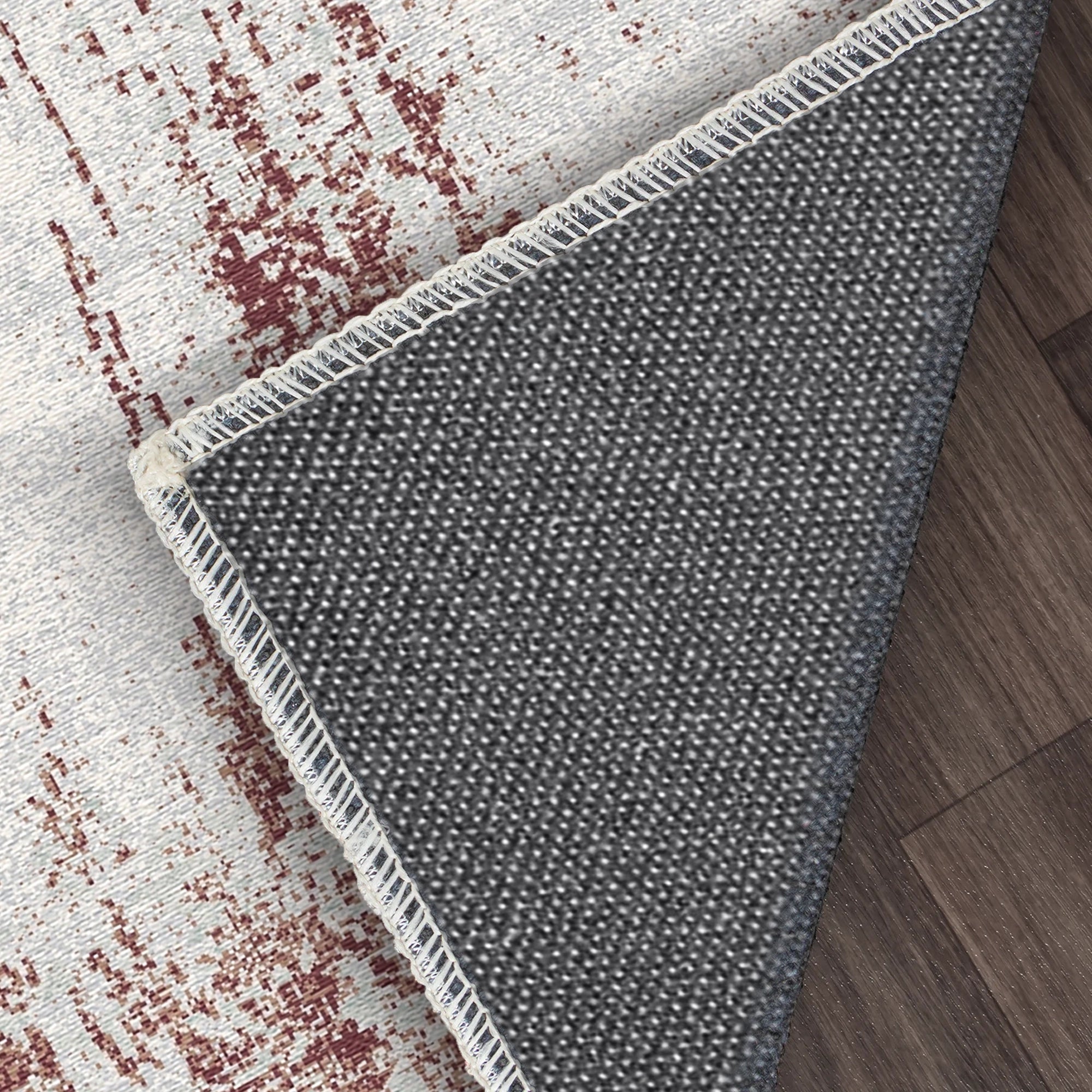 Merlot Drift Distressed Industrial Rug