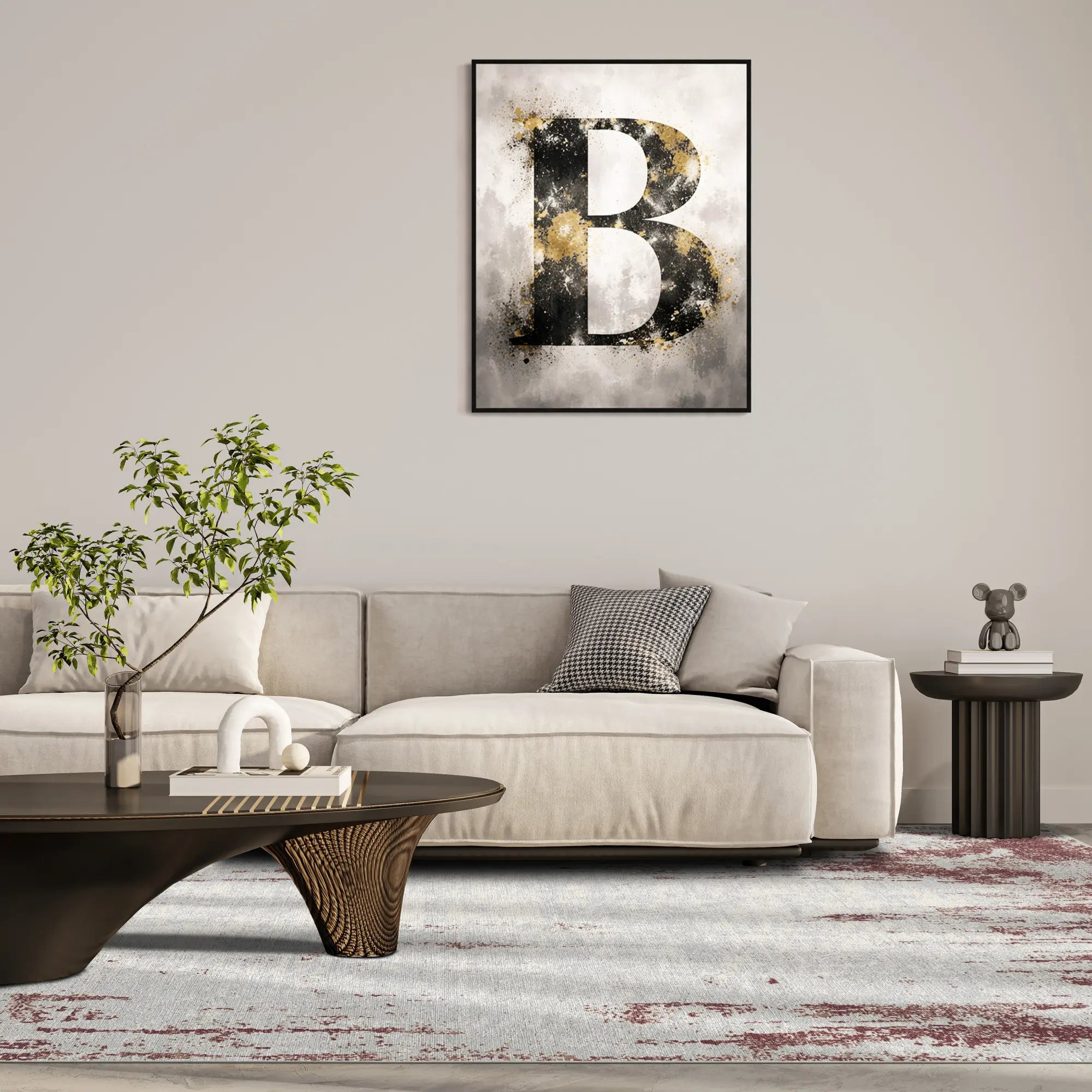 Merlot Drift Distressed Industrial Rug