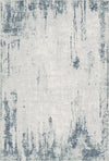 Slate Blue Drift Distressed Industrial Rug Blue