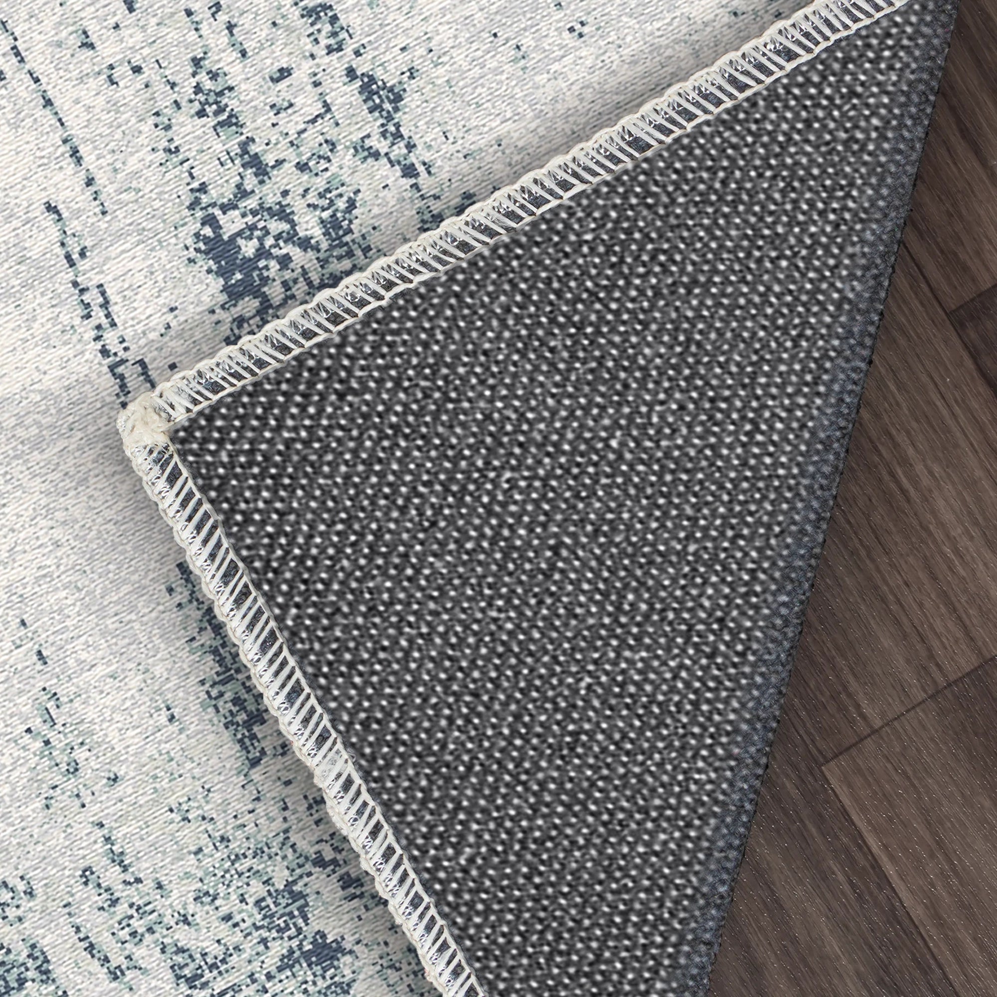 Slate Blue Drift Distressed Industrial Rug