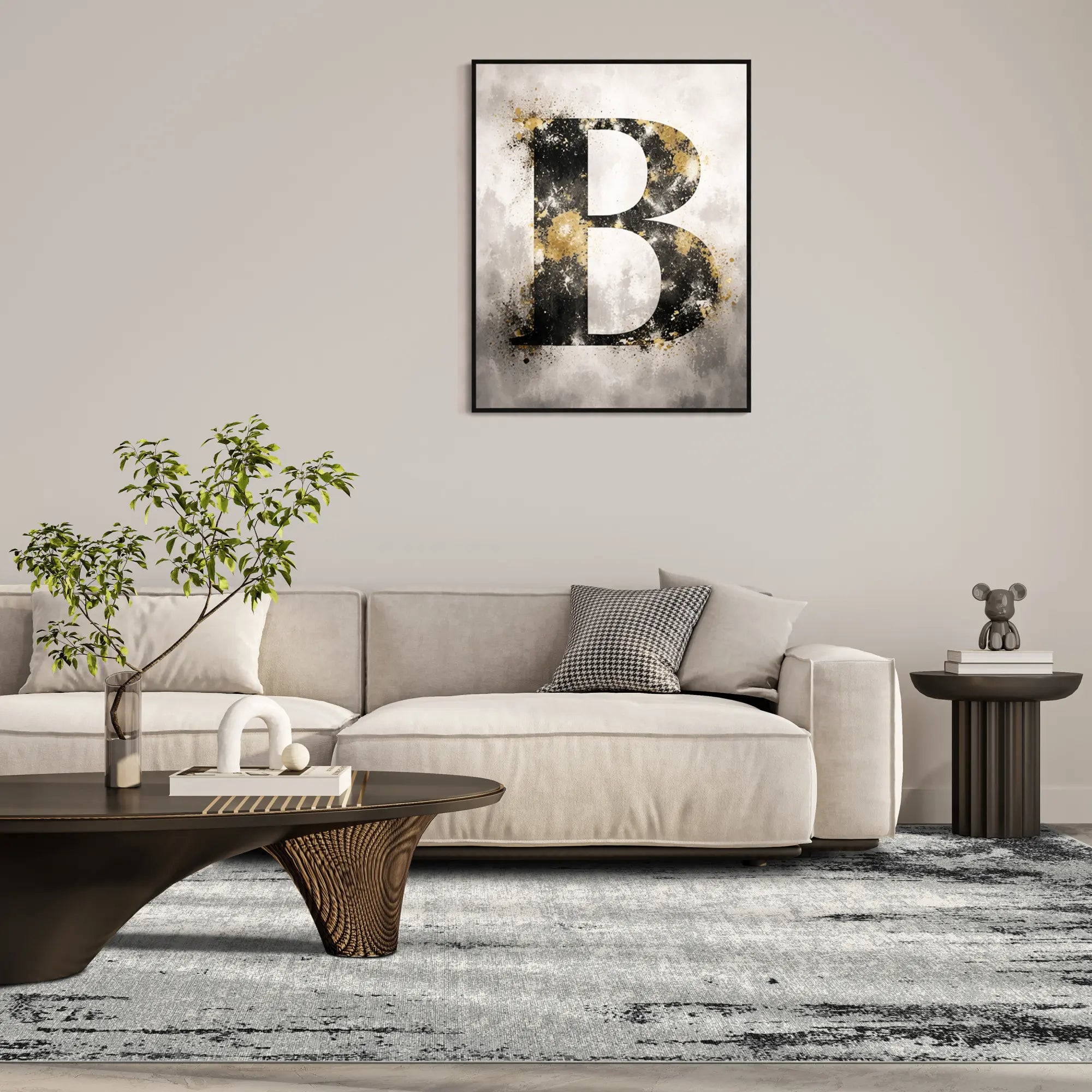 Charcoal Drift Distressed Industrial Rug