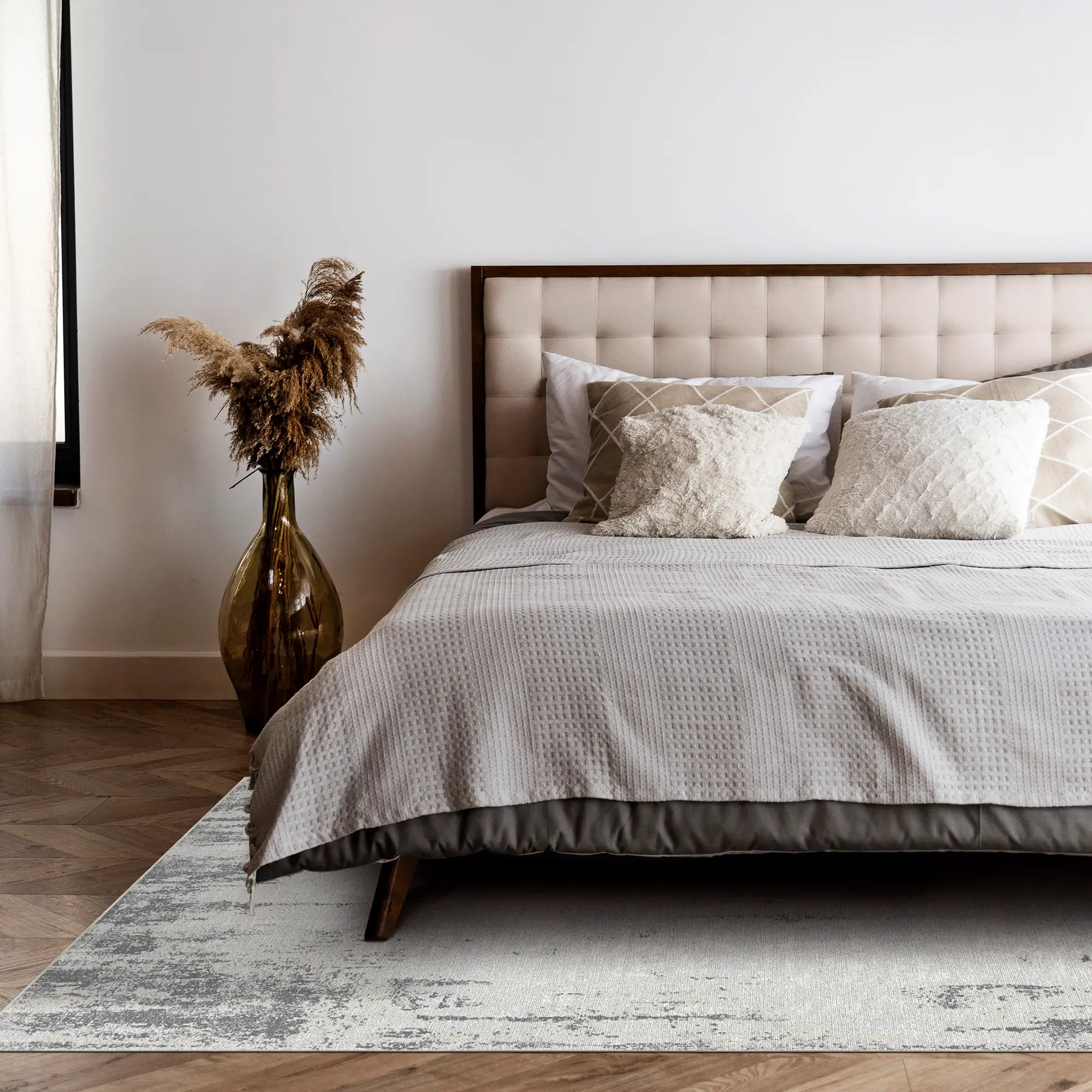 Ash Drift Distressed Industrial Rug