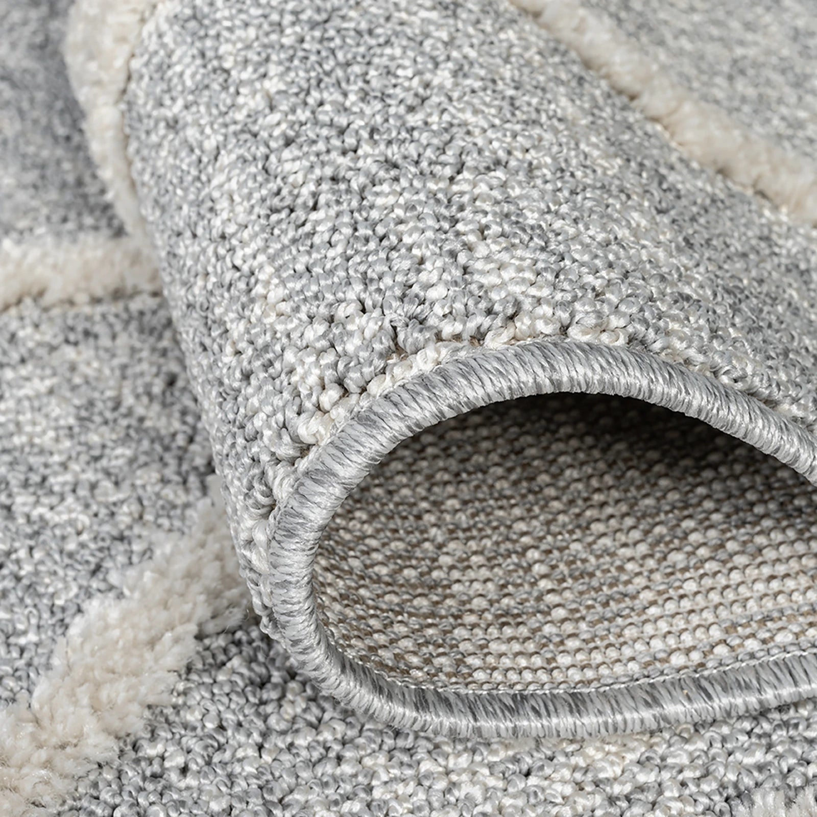 Silver Lattice Luxe Rug