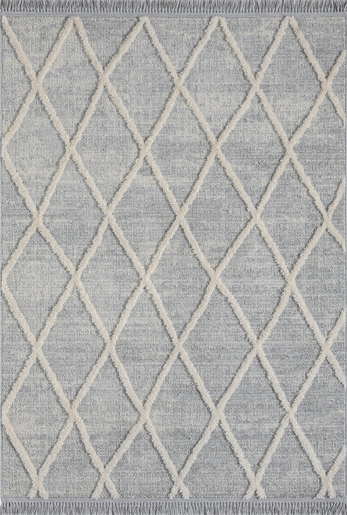 Silver Lattice Luxe Rug