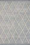 Silver Lattice Luxe Rug Gray