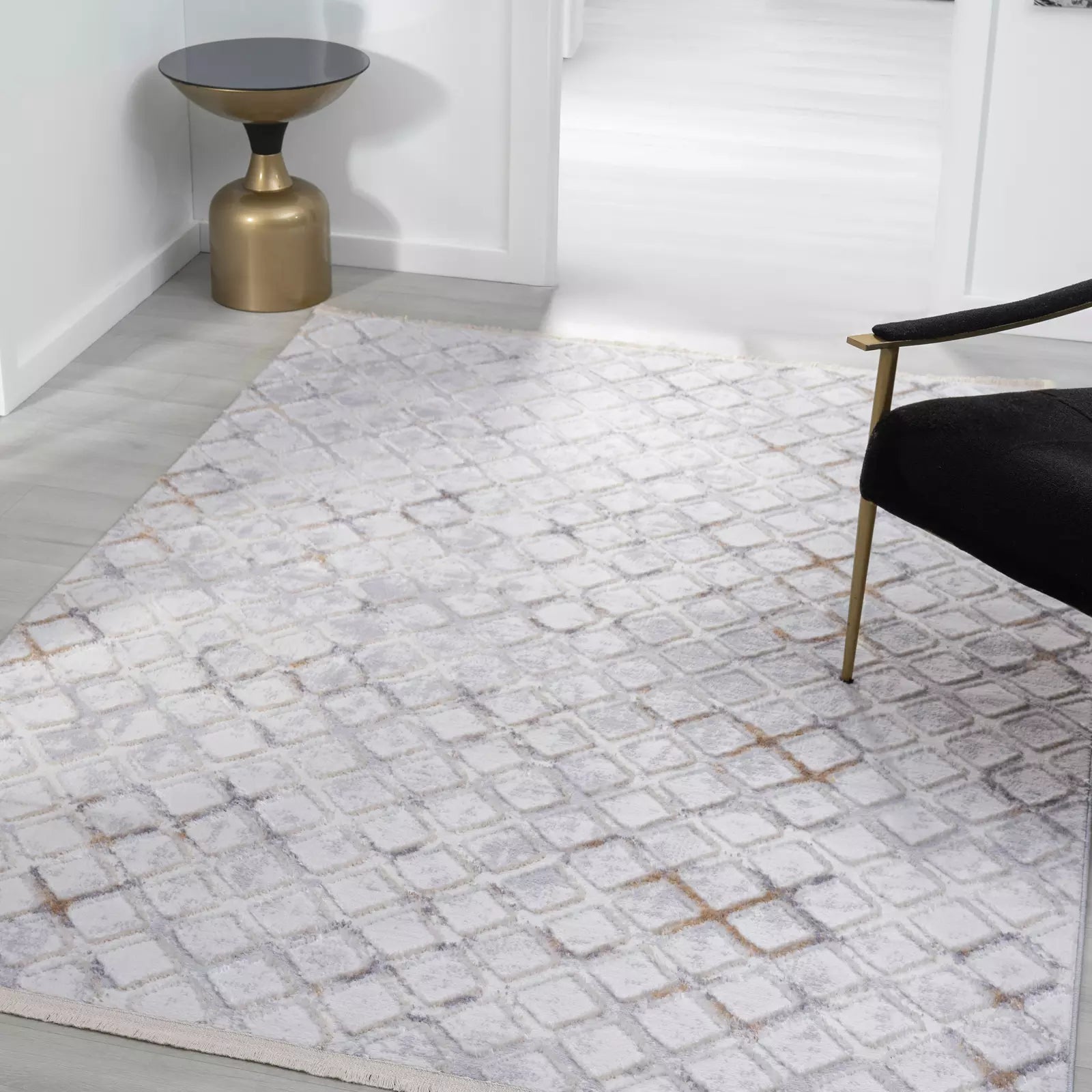 Metro Modern Woven Rug Beige - Bella Rugs