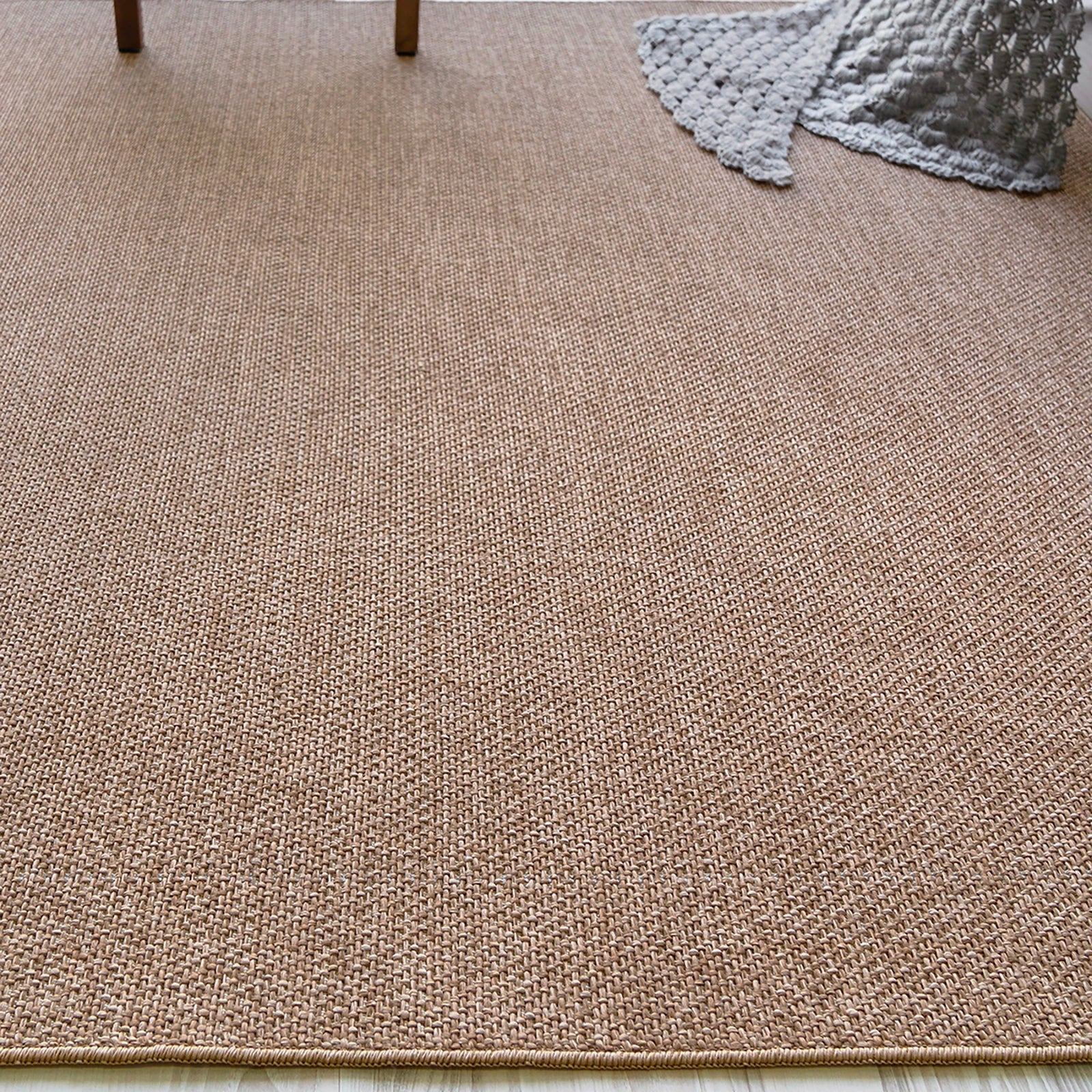 Taupe Minimal Sisal Jute Rug