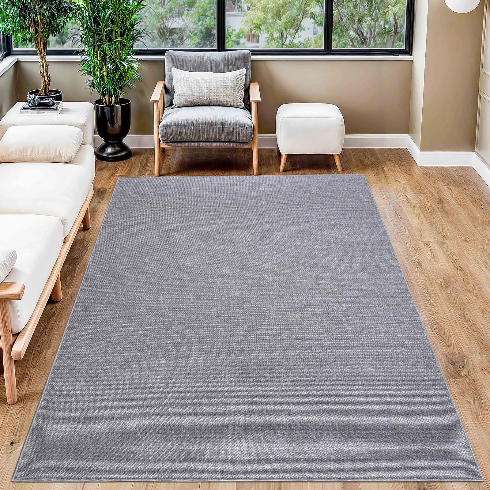 Ash Minimal Sisal Woven Rug