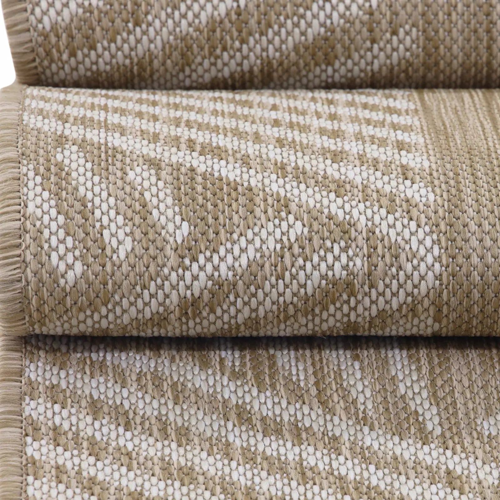 Mixed Lines Naturel Sisal Rug Beige - Bella Rugs