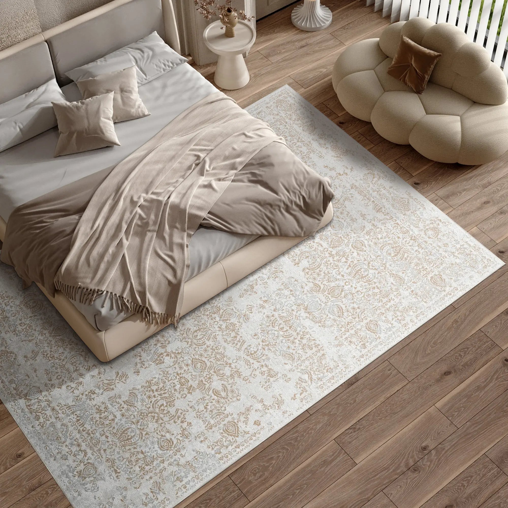 Tappeto Beige Sbiadito Eco Dorato