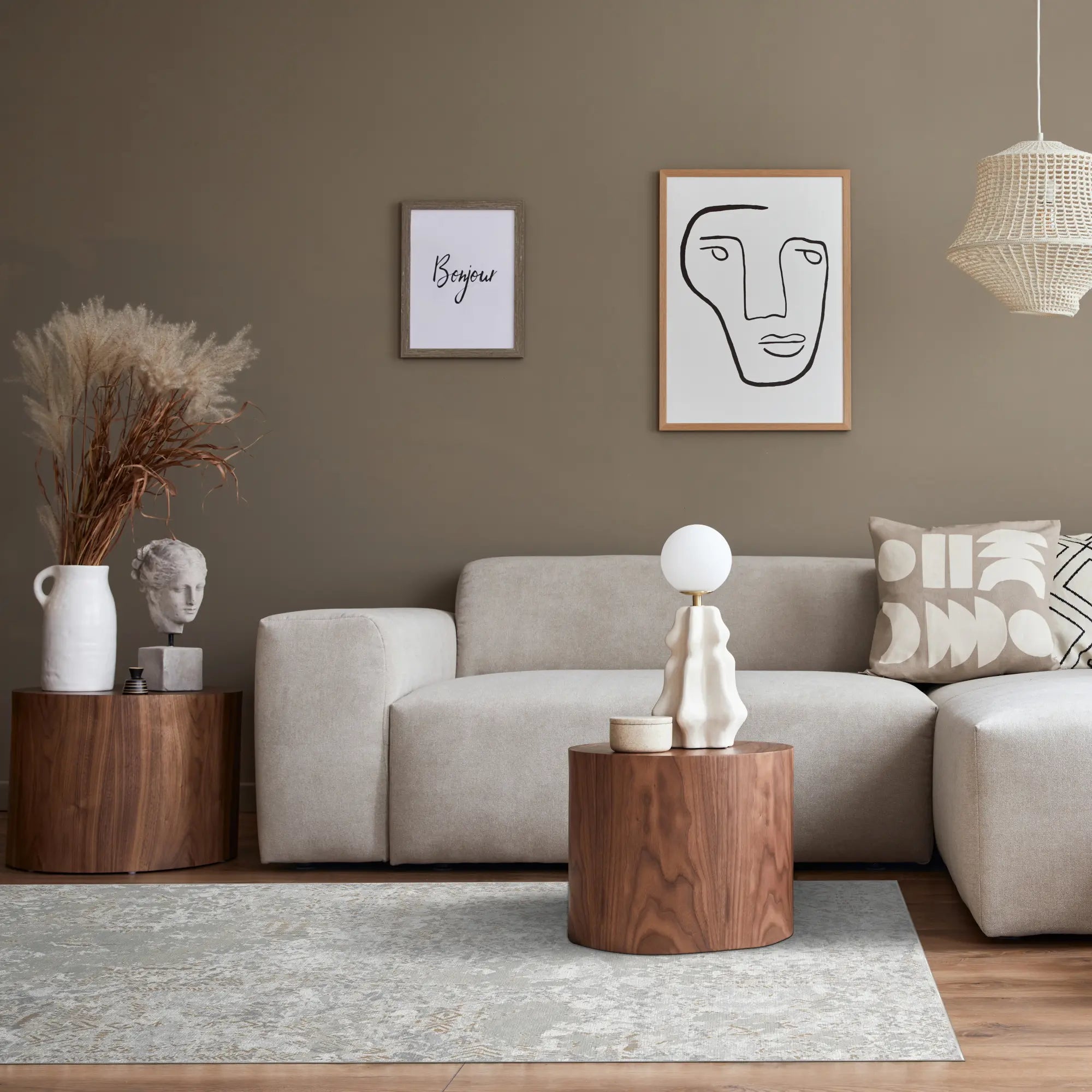 Tappeto Grigio Erosione Tribale Strato