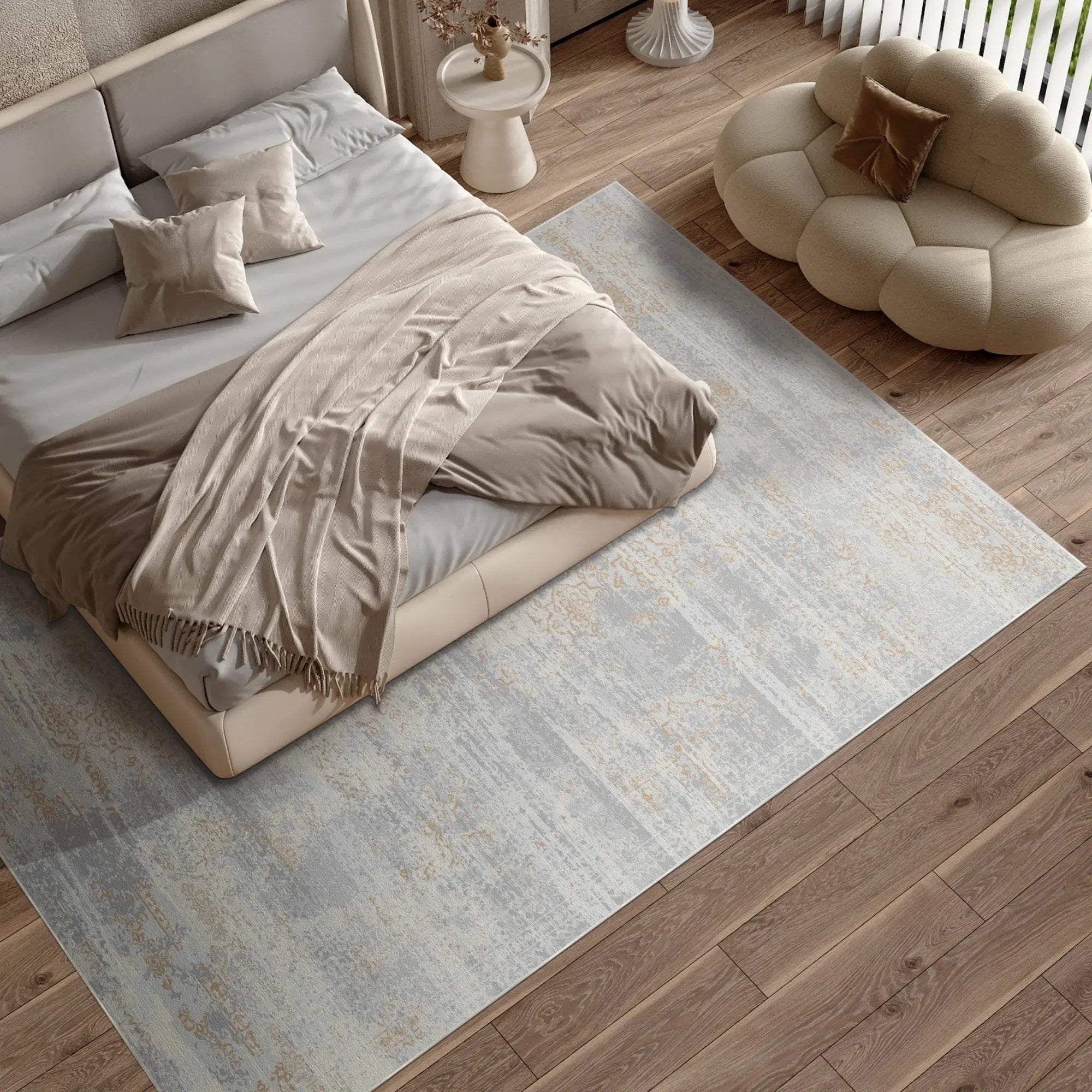 Tappeto Avorio Frammento Nebbia Dorata