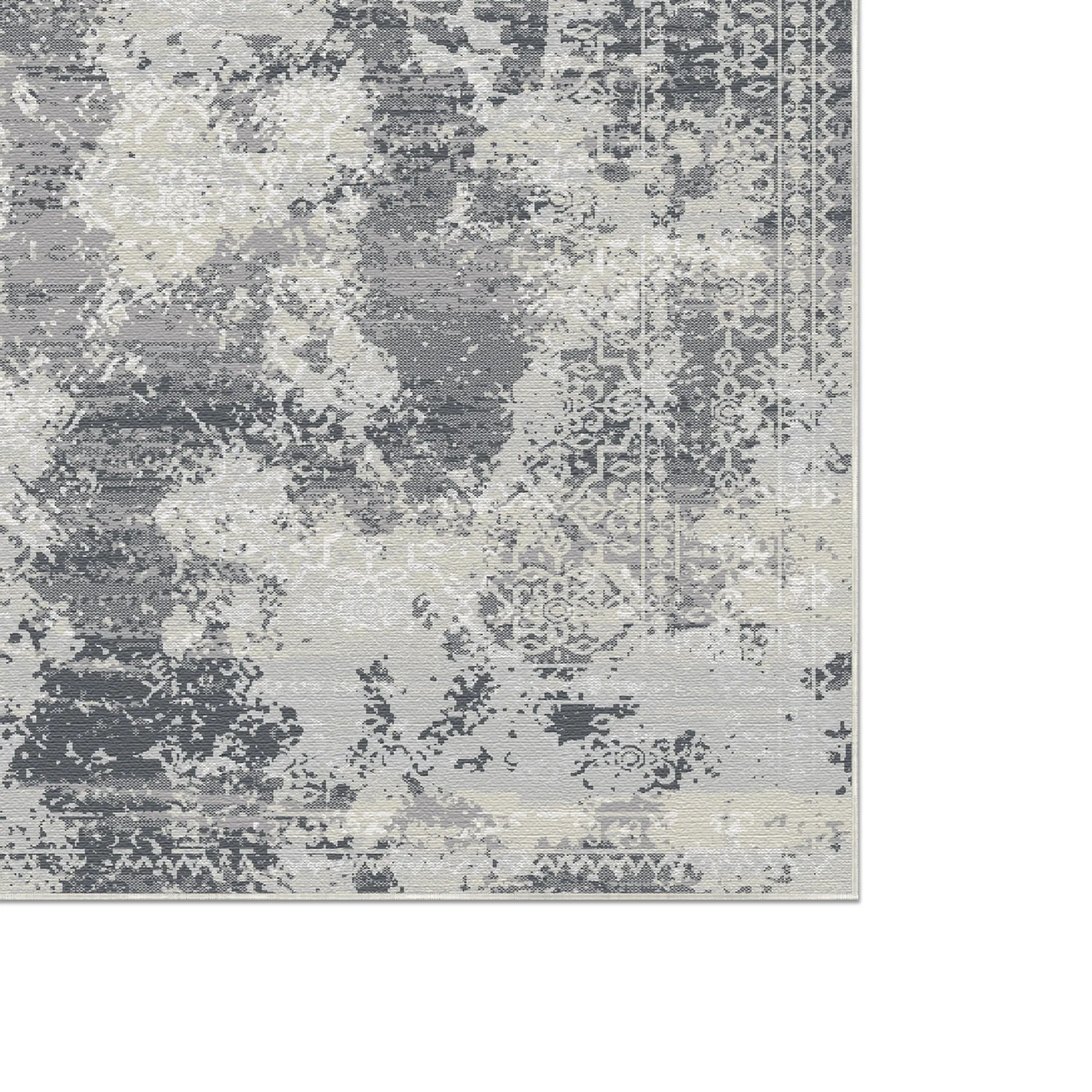 Charcoal Drift Fragment Rug
